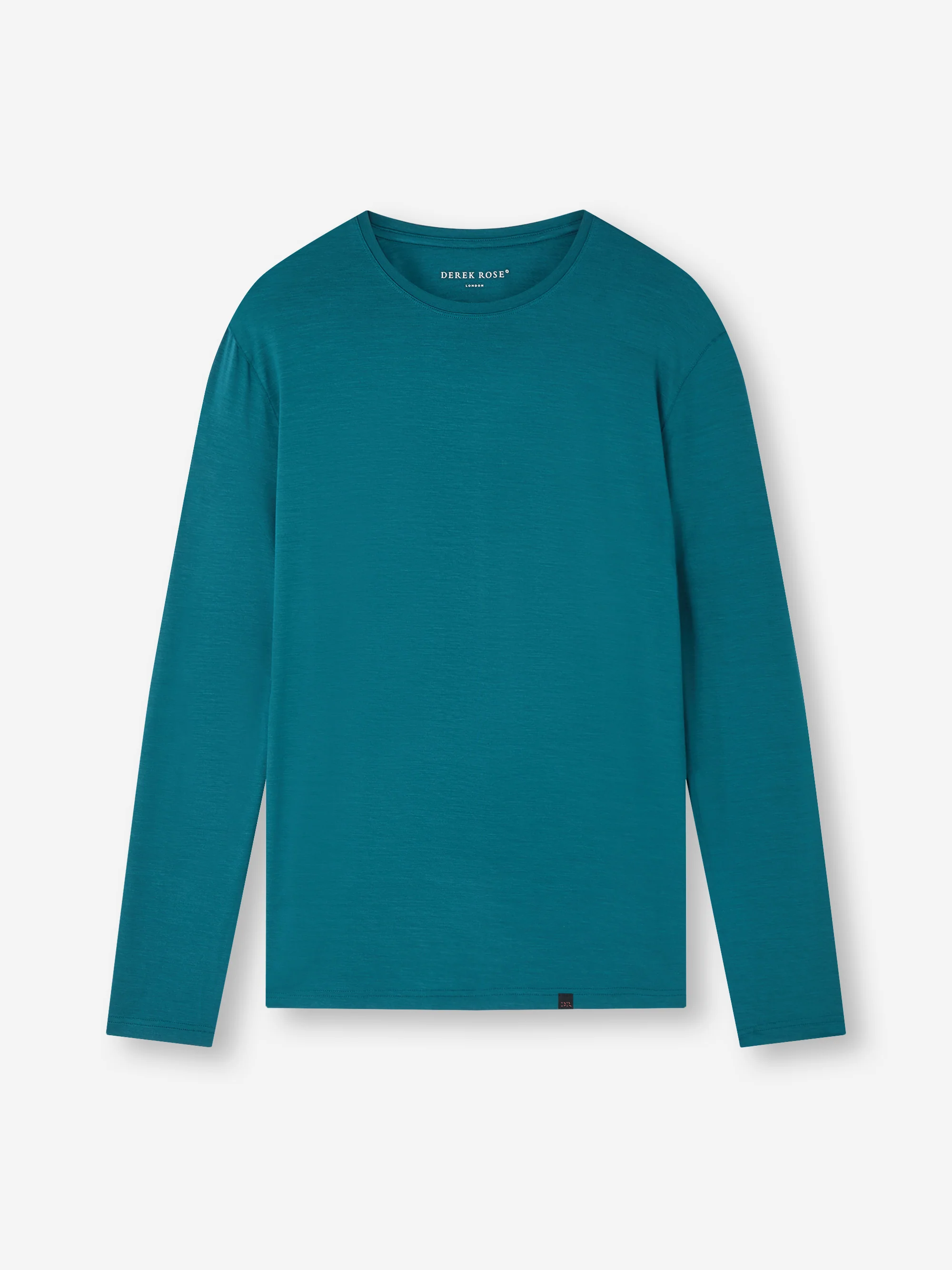 Men's Long Sleeve T-Shirt Basel Micro Modal Stretch Teal - Image 5