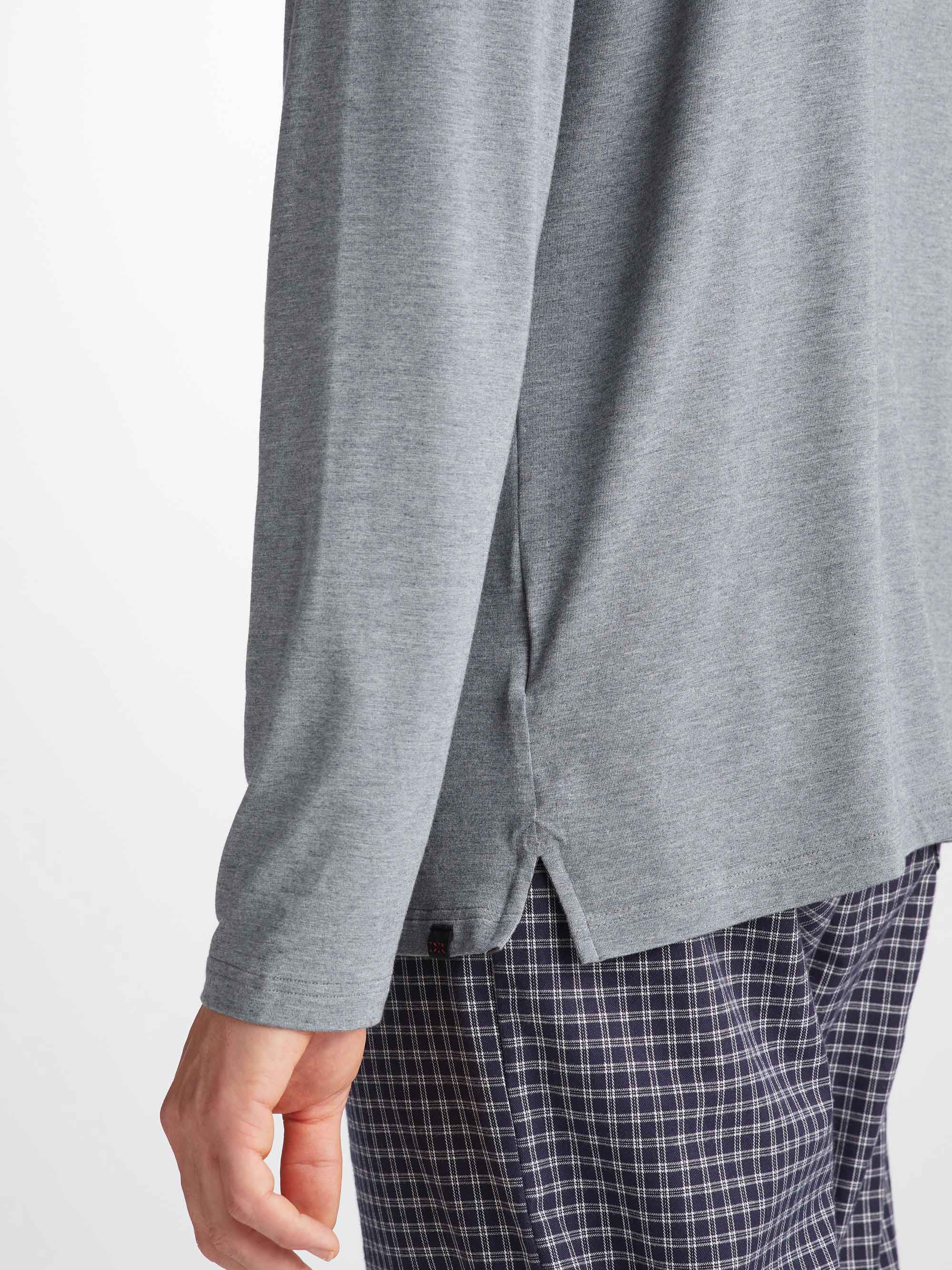 Men's Long Sleeve T-Shirt Marlowe Micro Modal Stretch Charcoal - Image 7