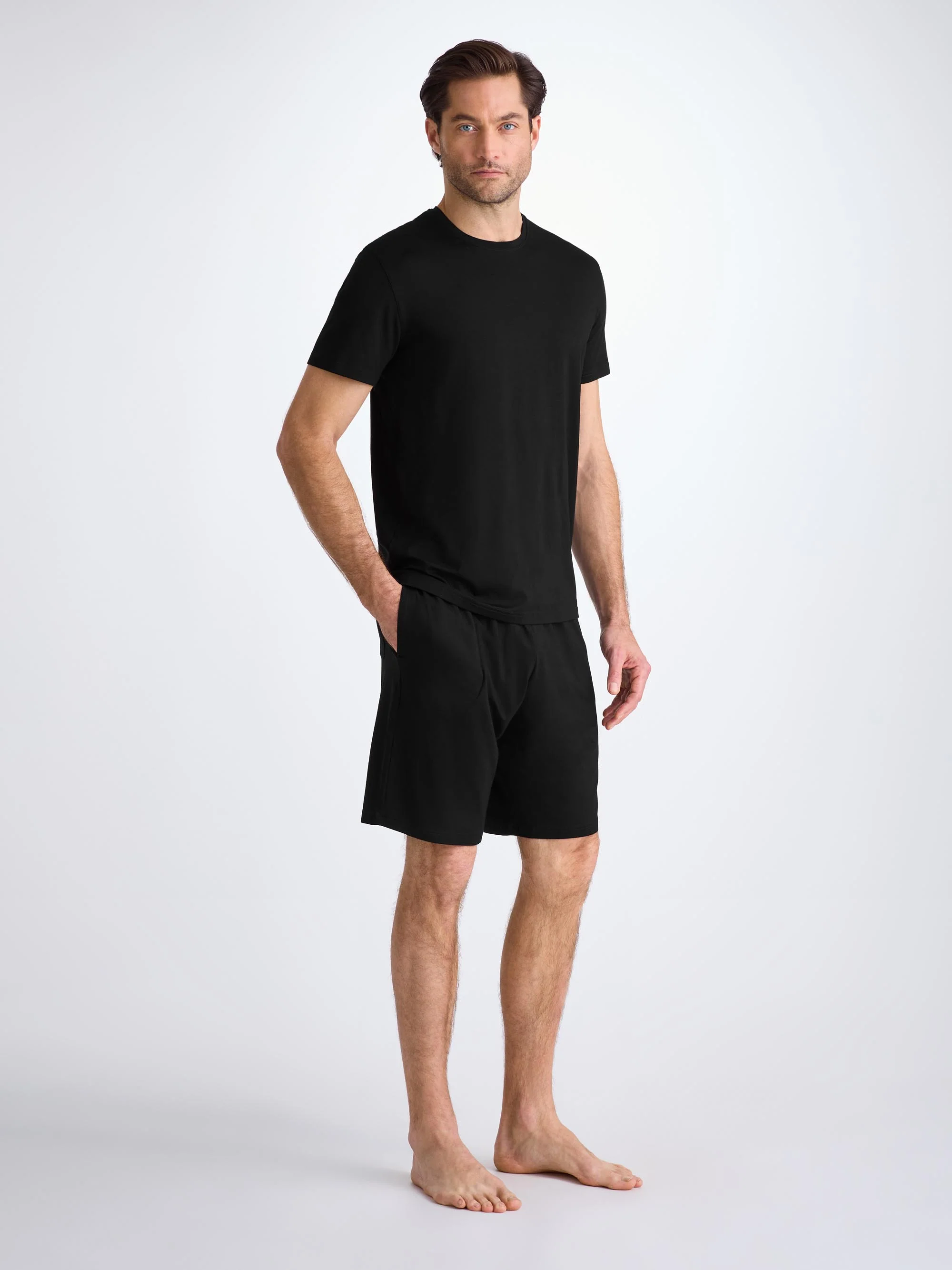 Men's Lounge Shorts Basel Micro Modal Stretch Black - Image 2