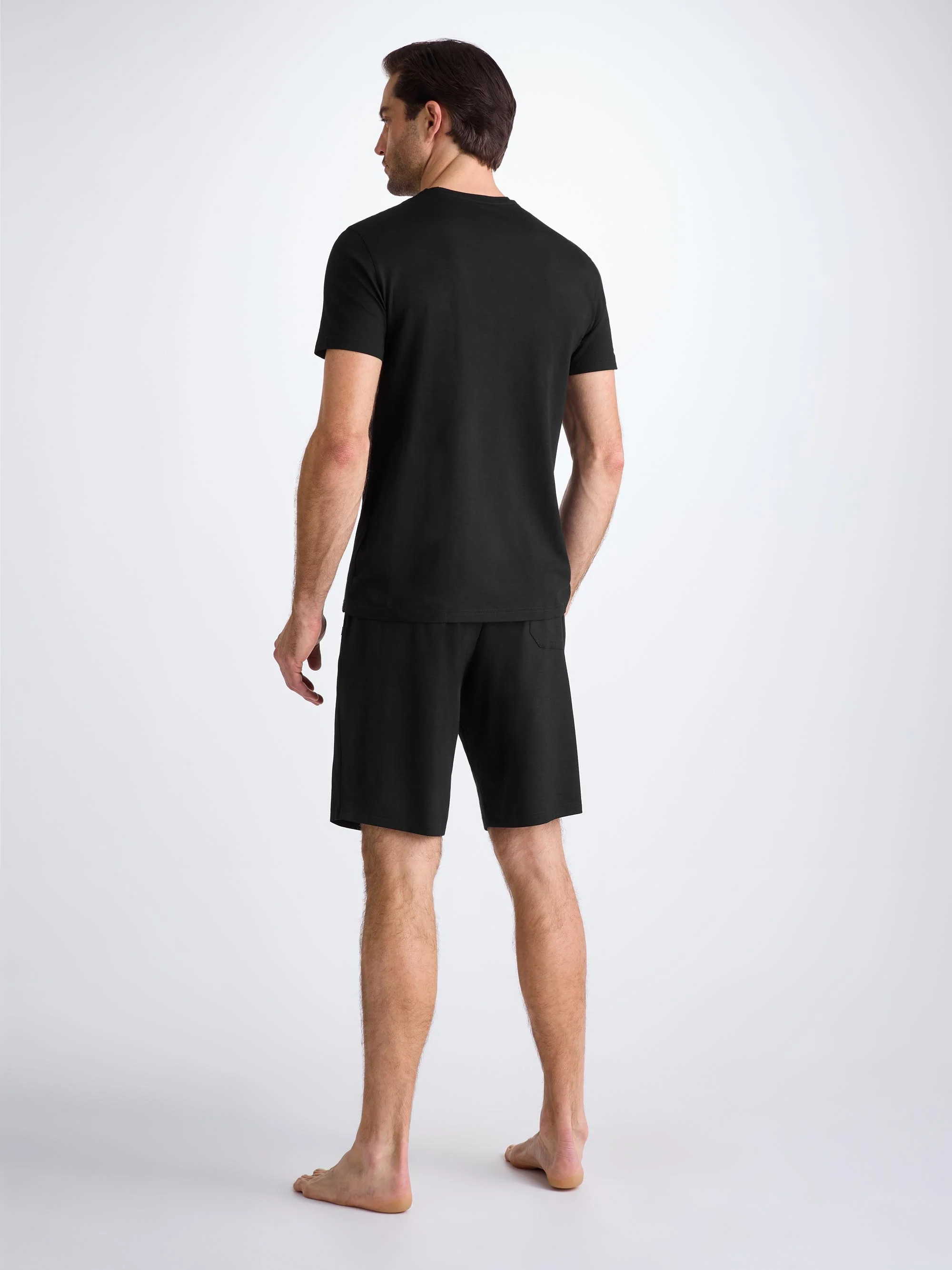 Men's Lounge Shorts Basel Micro Modal Stretch Black - Image 3