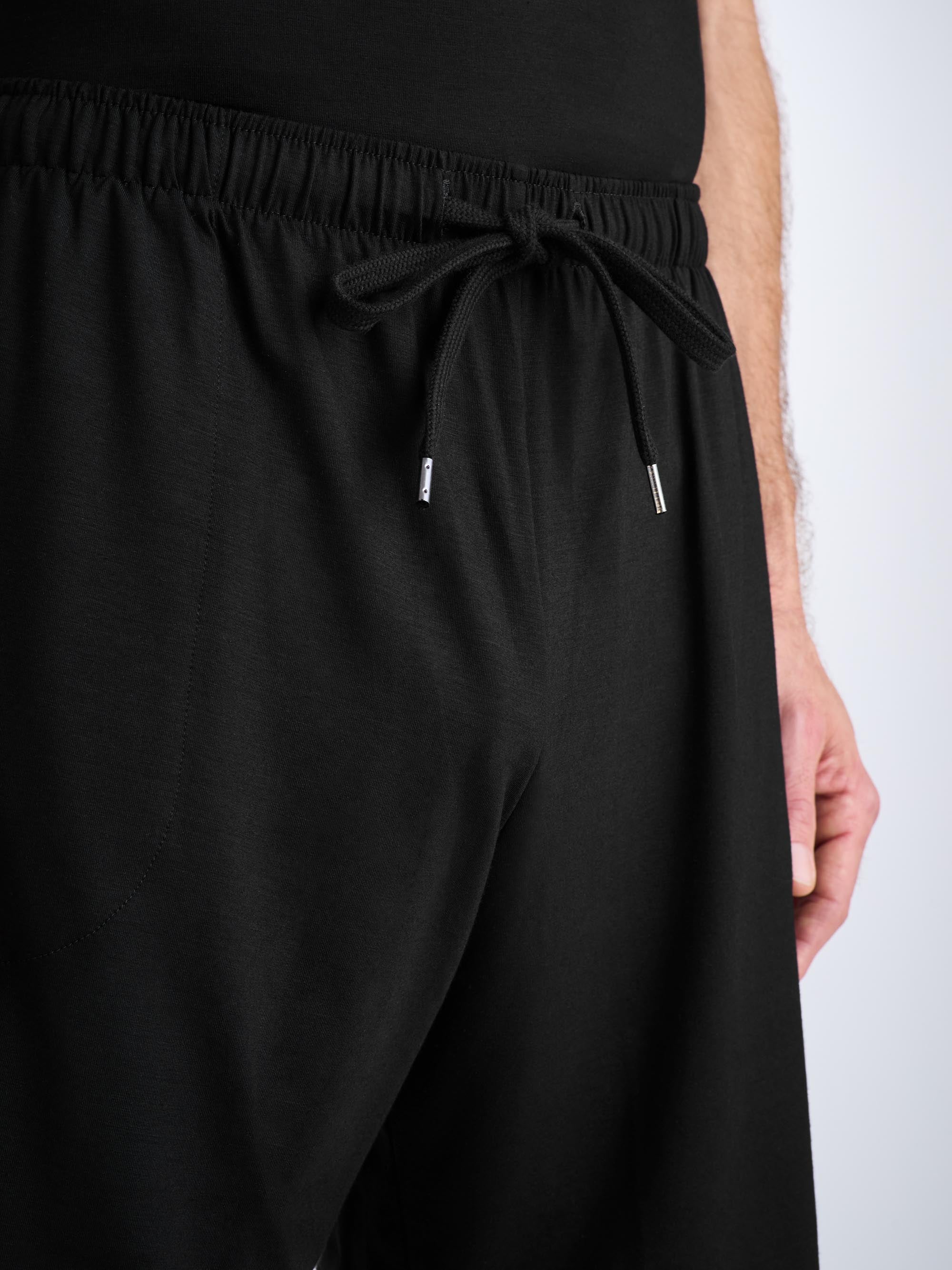 Men's Lounge Shorts Basel Micro Modal Stretch Black - Image 4