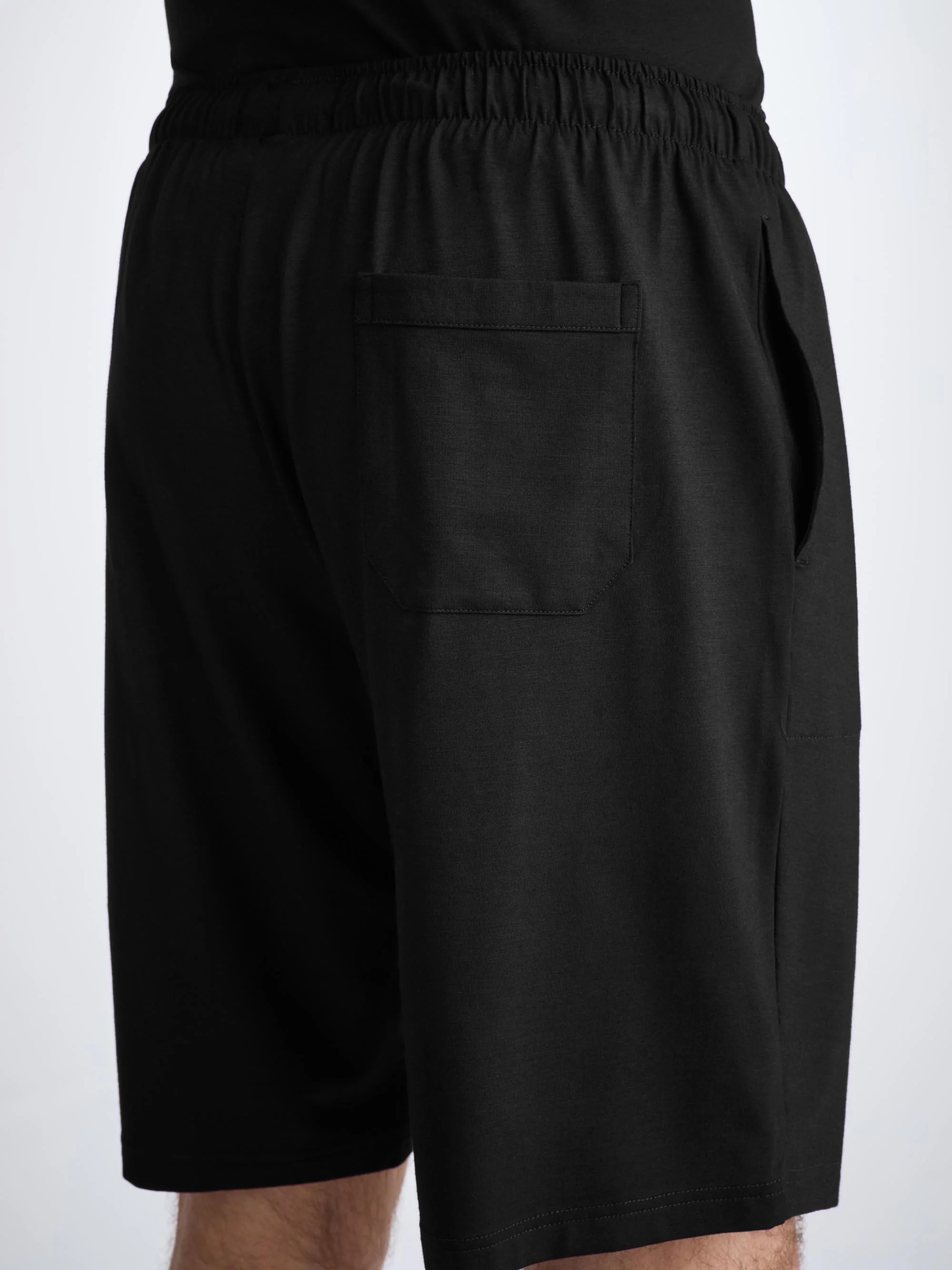 Men's Lounge Shorts Basel Micro Modal Stretch Black - Image 6