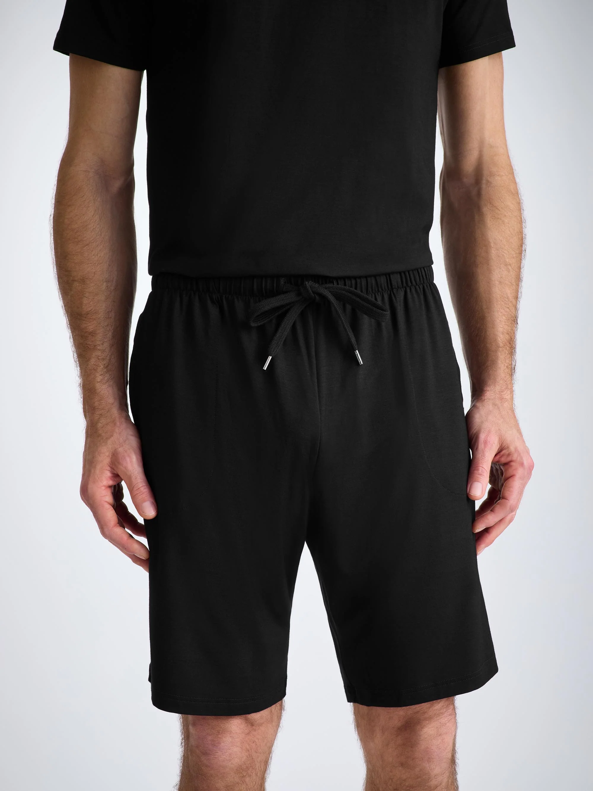 Men's Lounge Shorts Basel Micro Modal Stretch Black - Image 7
