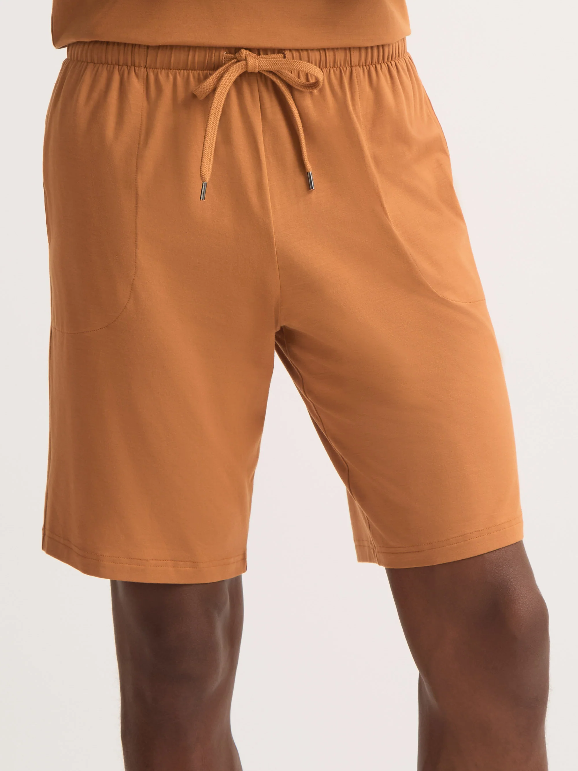Men's Lounge Shorts Basel Micro Modal Stretch Brick Orange - Image 4