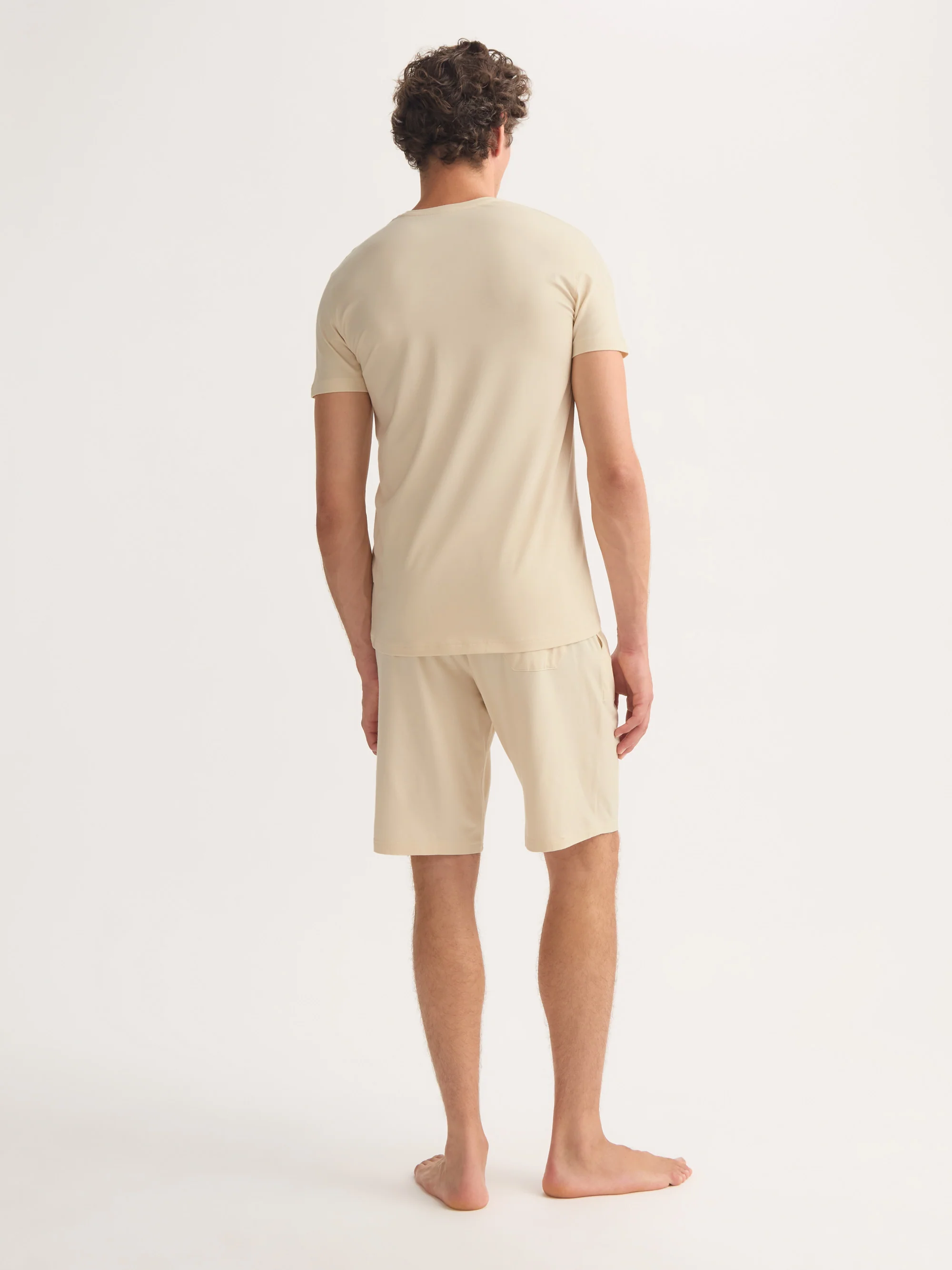 Men's Lounge Shorts Basel Micro Modal Stretch Ecru - Image 4