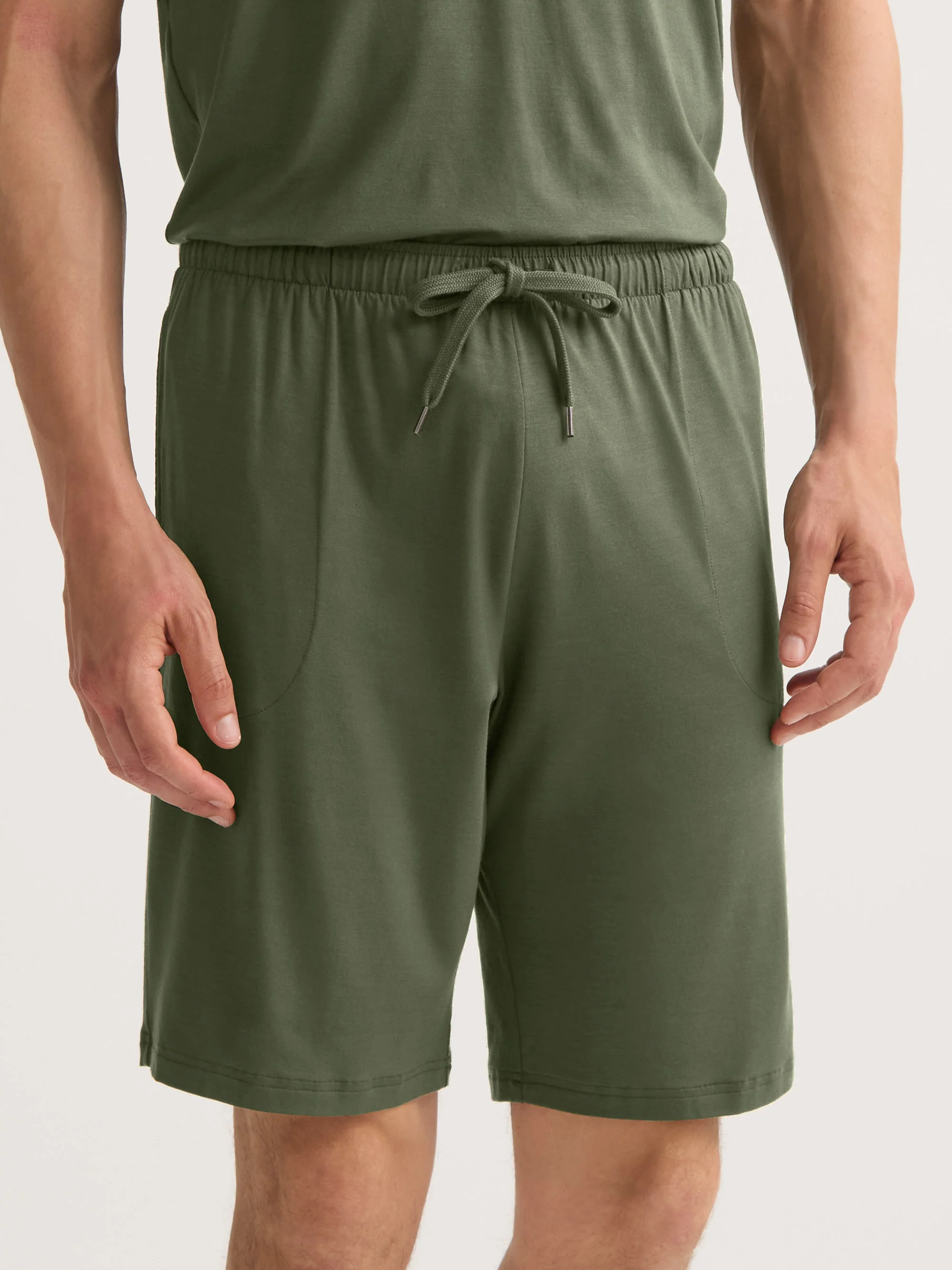 Men's Lounge Shorts Basel Micro Modal Stretch Evergreen - Image 2