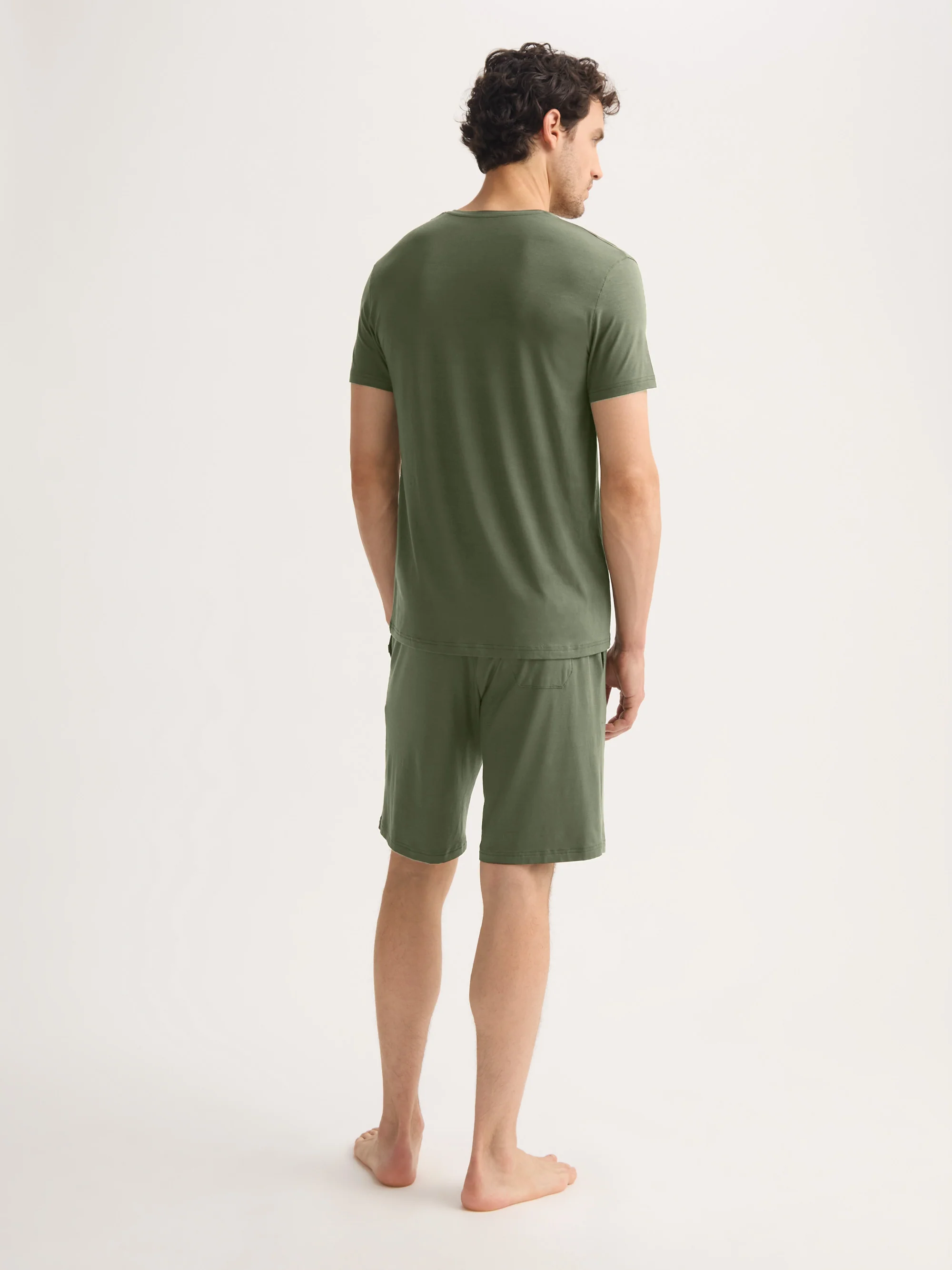Men's Lounge Shorts Basel Micro Modal Stretch Evergreen - Image 4