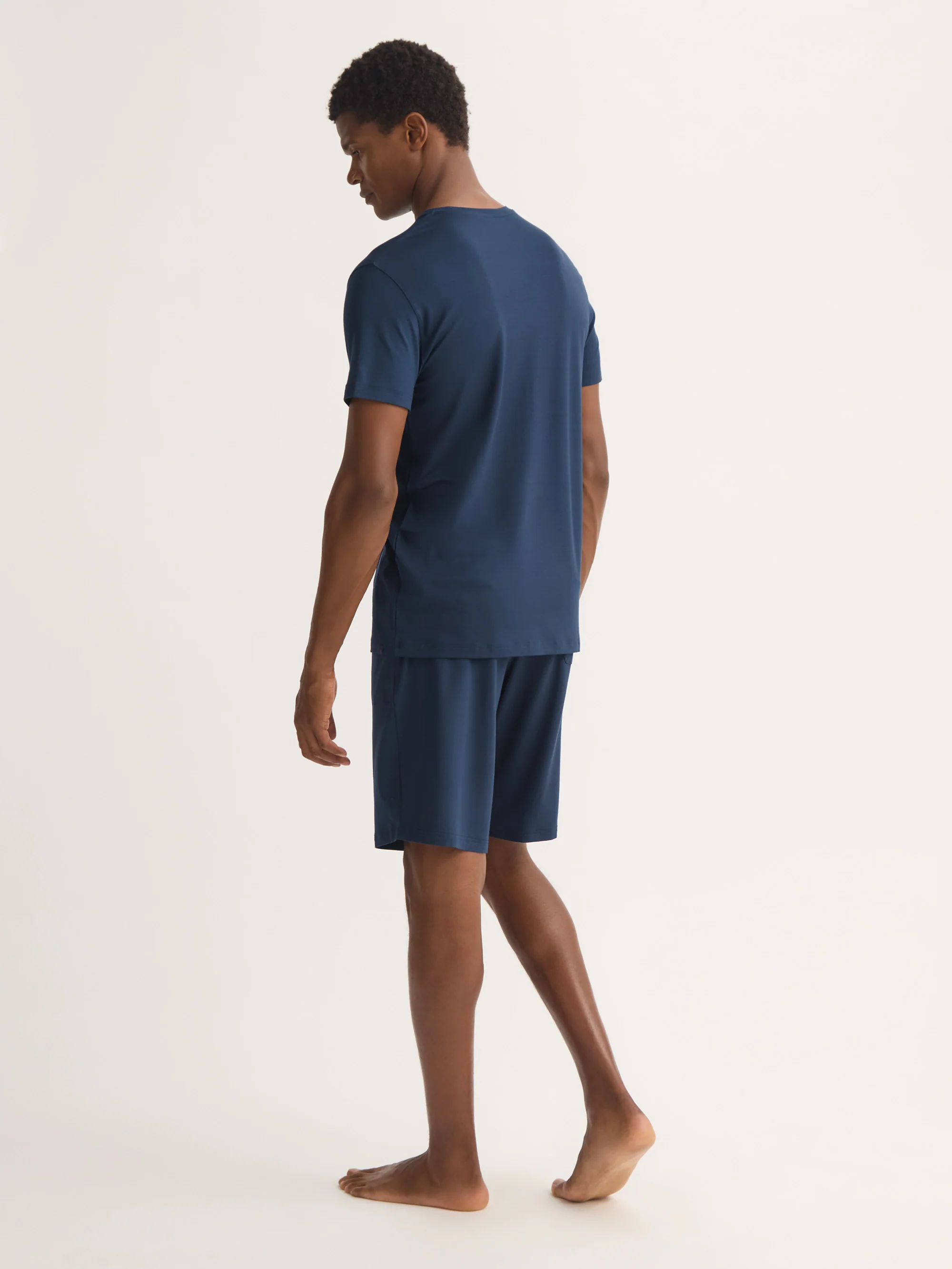 Men's Lounge Shorts Basel Micro Modal Stretch Navy  - Image 3