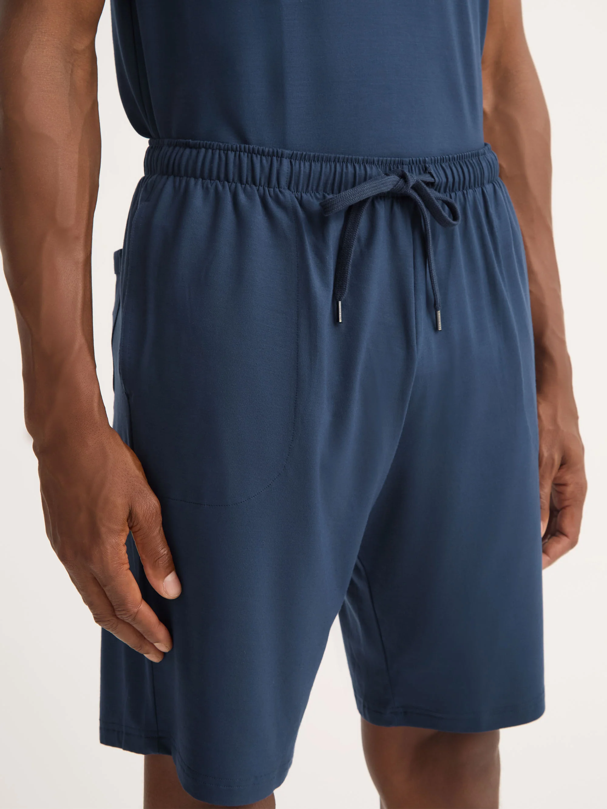 Men's Lounge Shorts Basel Micro Modal Stretch Navy  - Image 4