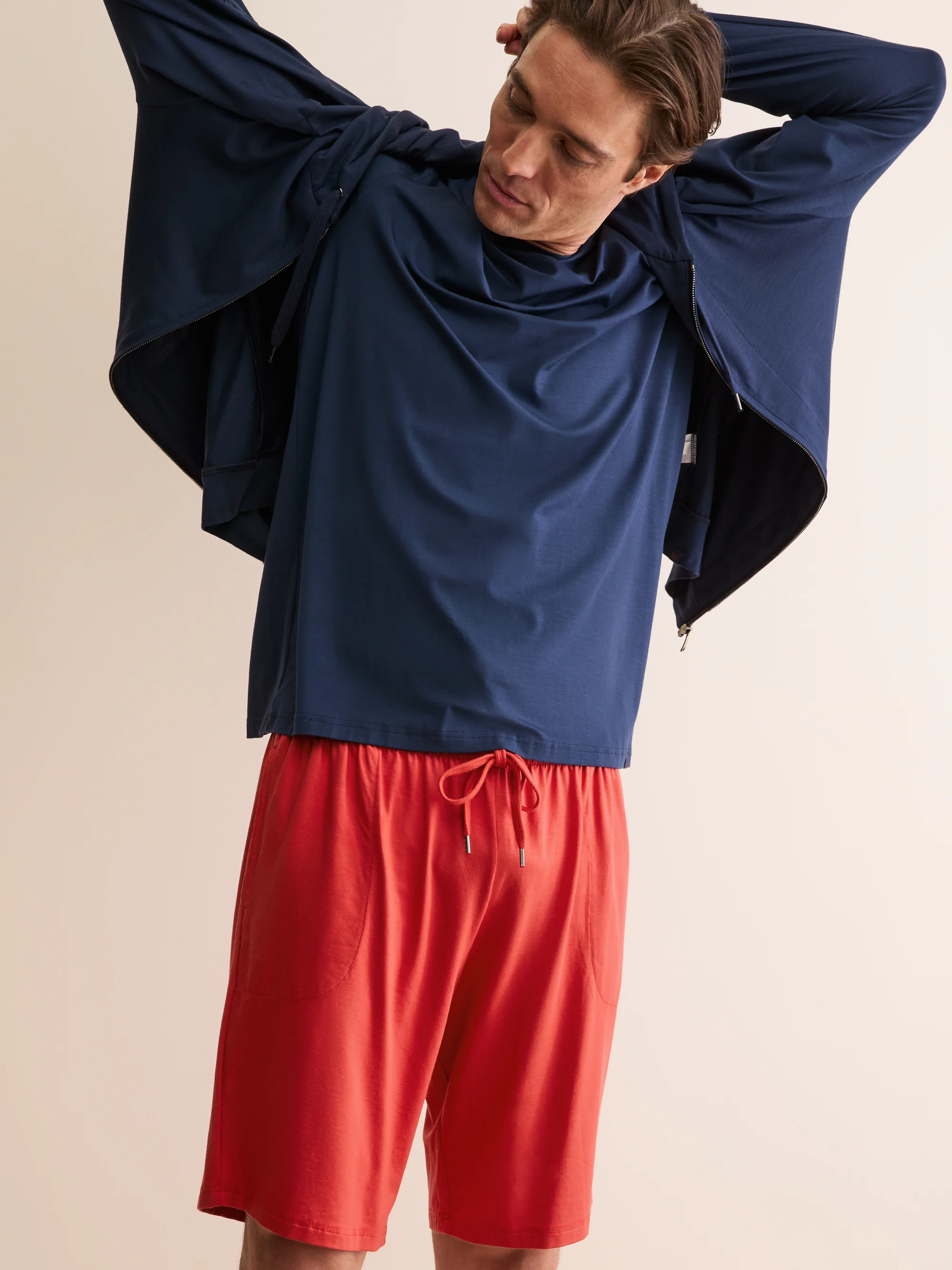 Men's Lounge Shorts Basel Micro Modal Stretch Rich Red