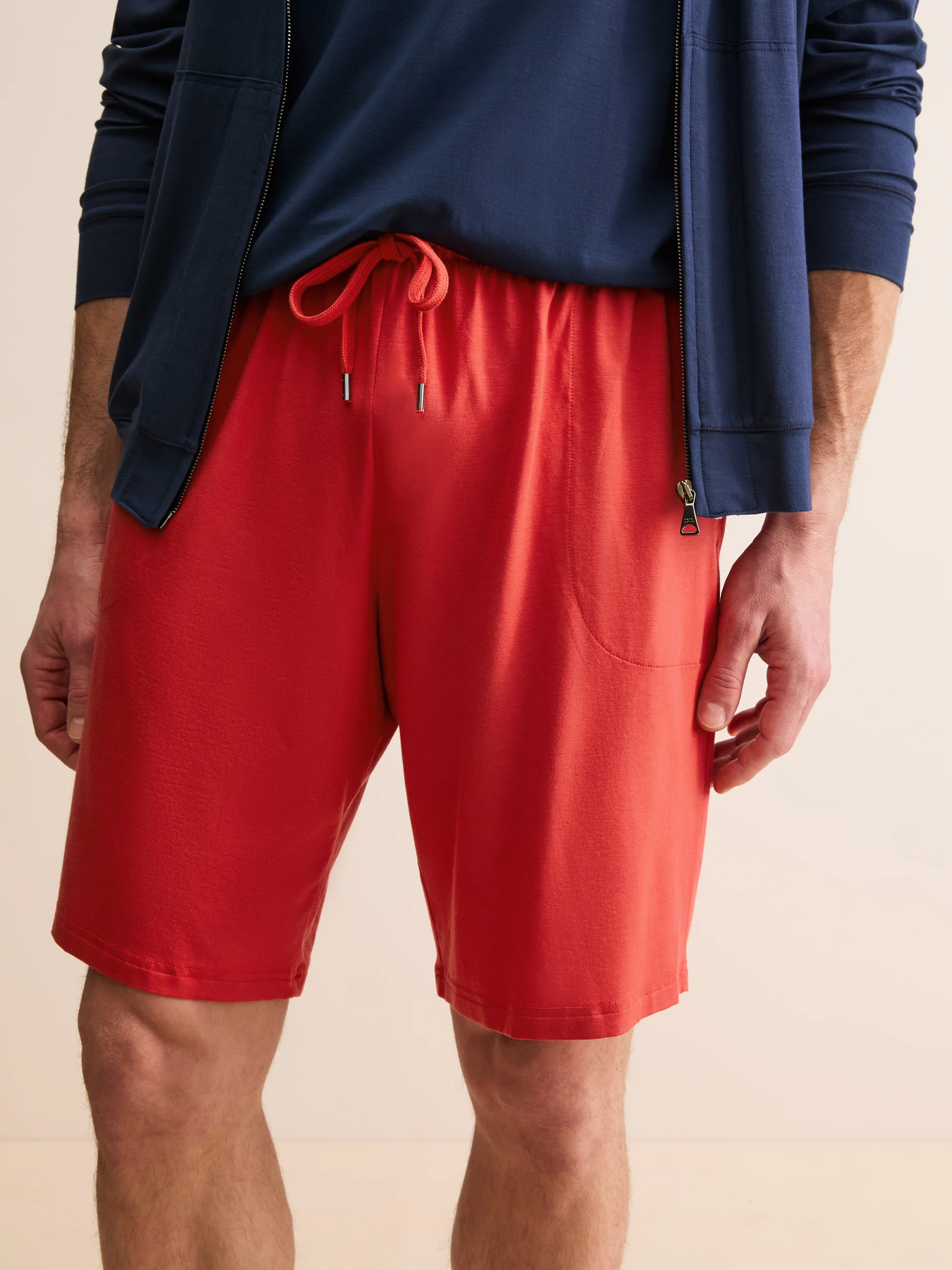 Men's Lounge Shorts Basel Micro Modal Stretch Rich Red - Image 4