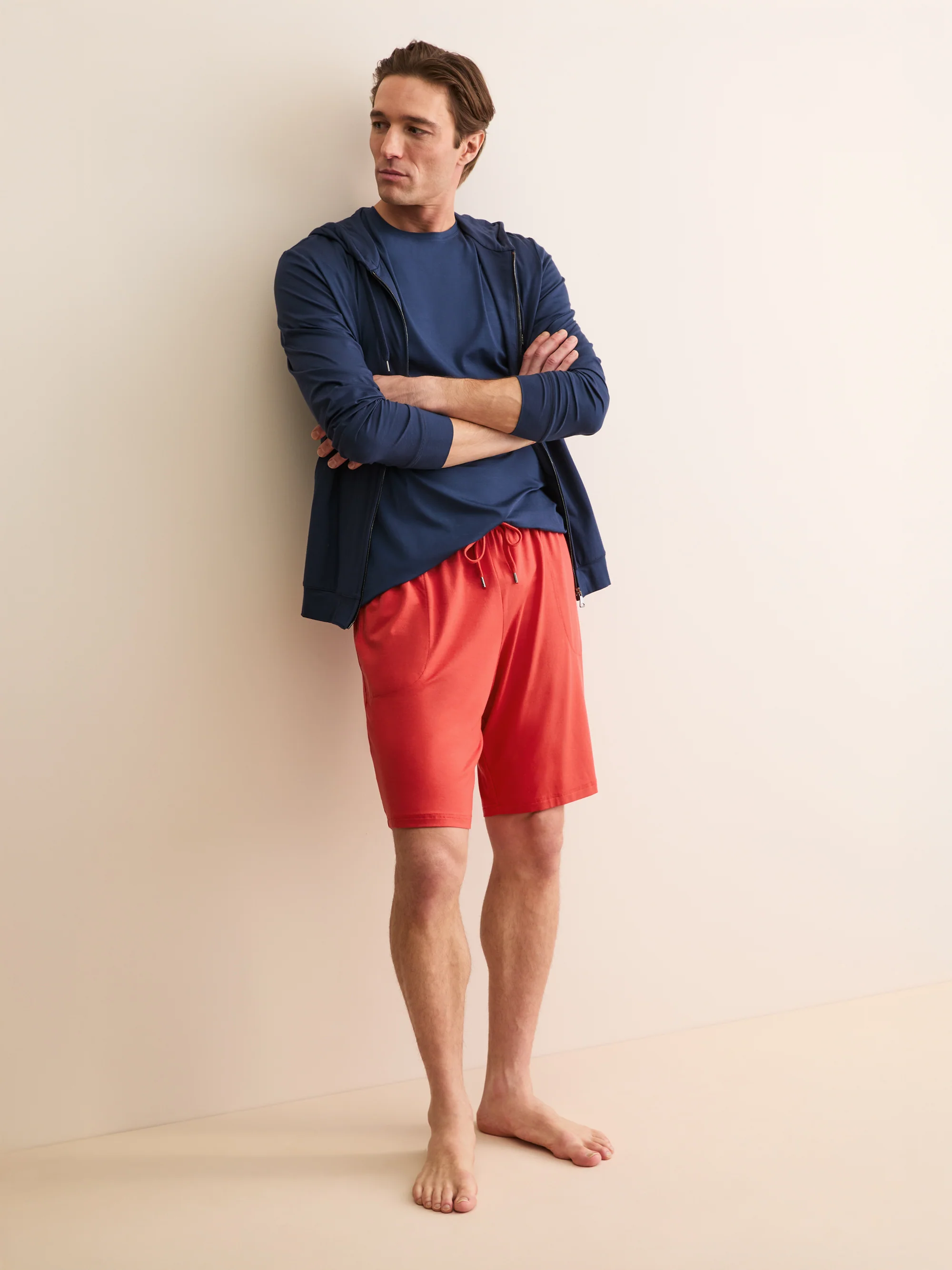 Men's Lounge Shorts Basel Micro Modal Stretch Rich Red - Image 7