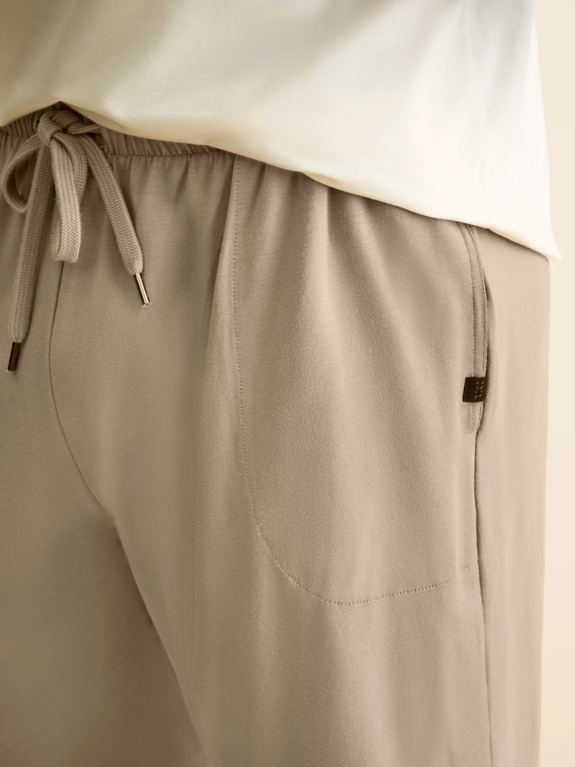 Men's Lounge Shorts Basel Micro Modal Stretch Taupe - Image 8