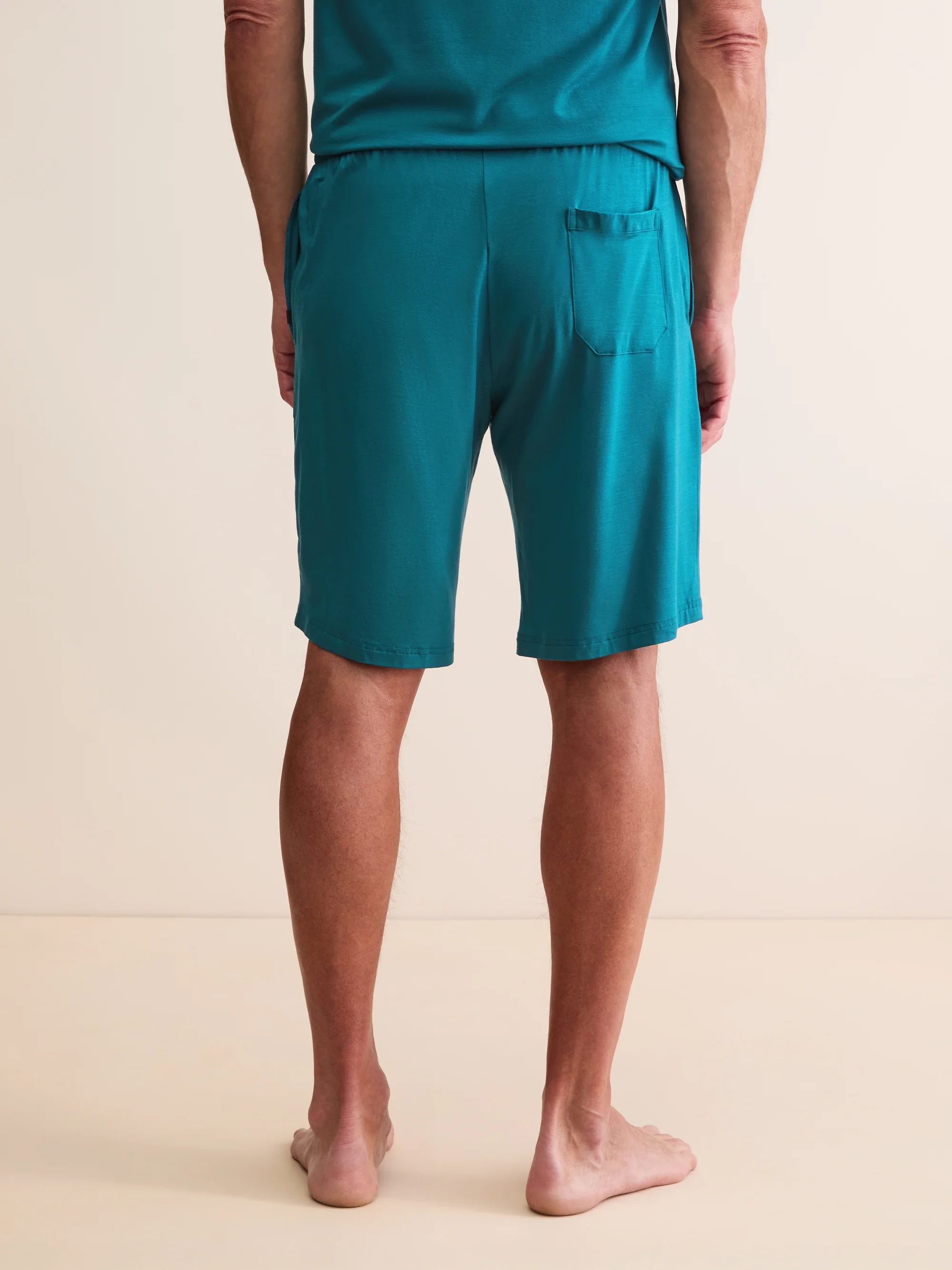 Men's Lounge Shorts Basel Micro Modal Stretch Teal - Image 4