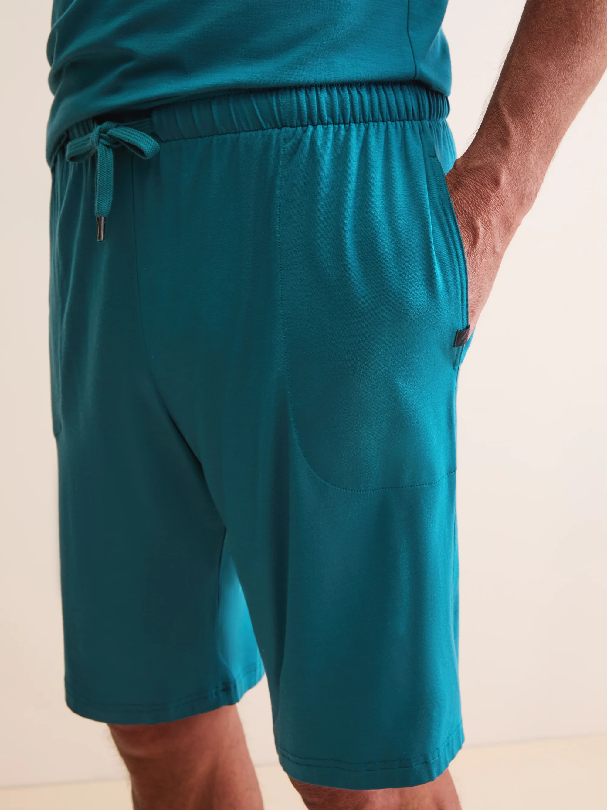 Men's Lounge Shorts Basel Micro Modal Stretch Teal - Image 7