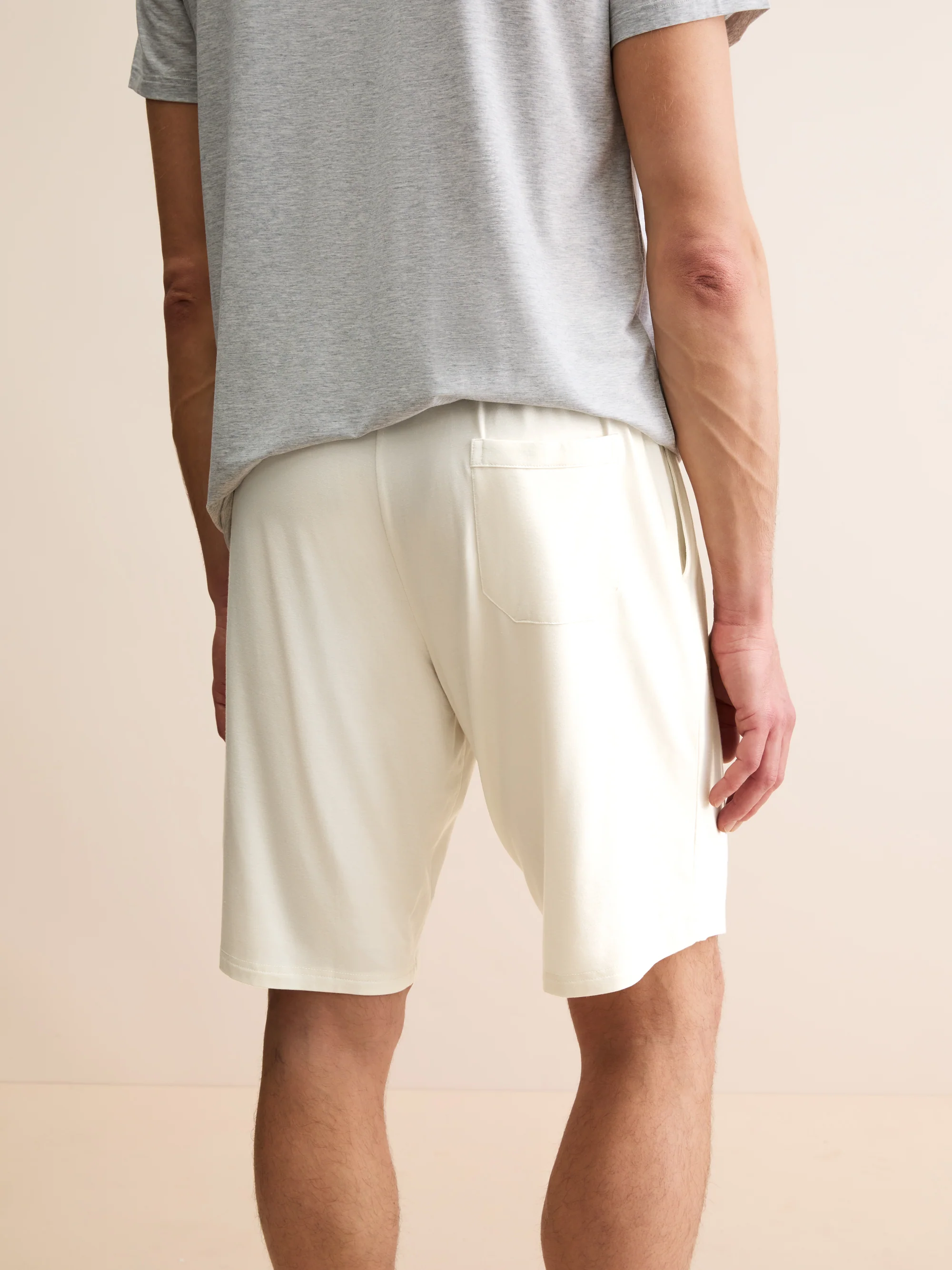 Men's Lounge Shorts Basel Micro Modal Stretch Vanilla - Image 3