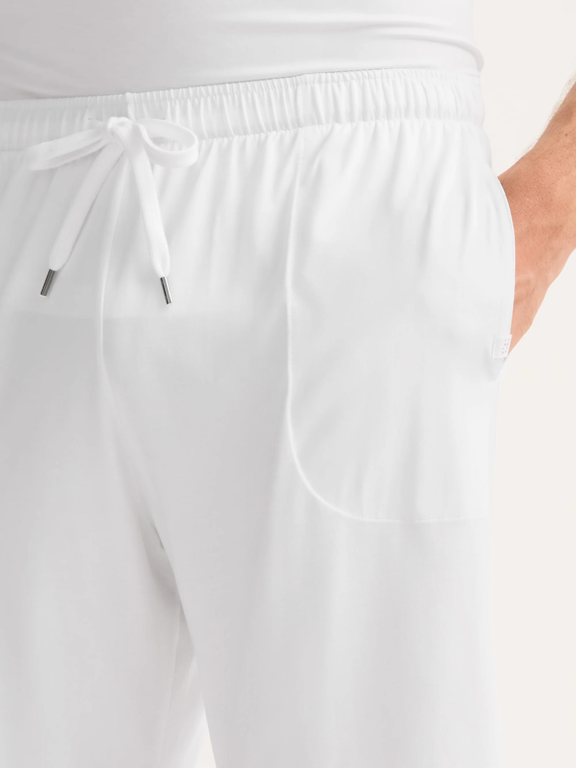 Men's Lounge Shorts Basel Micro Modal Stretch White - Image 5