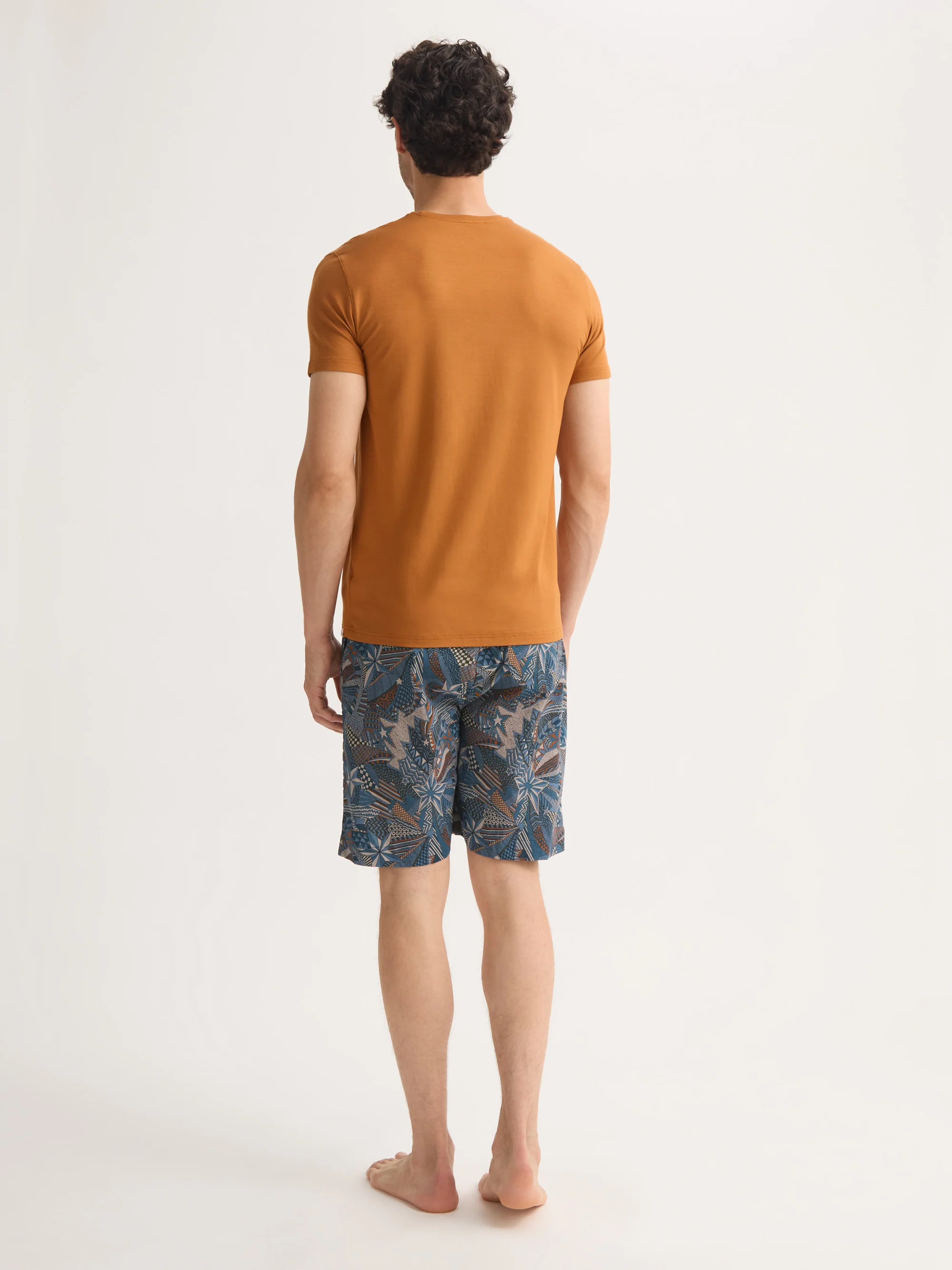 Men's Lounge Shorts Cotton Batiste Multicolour Celebration Print - Image 3