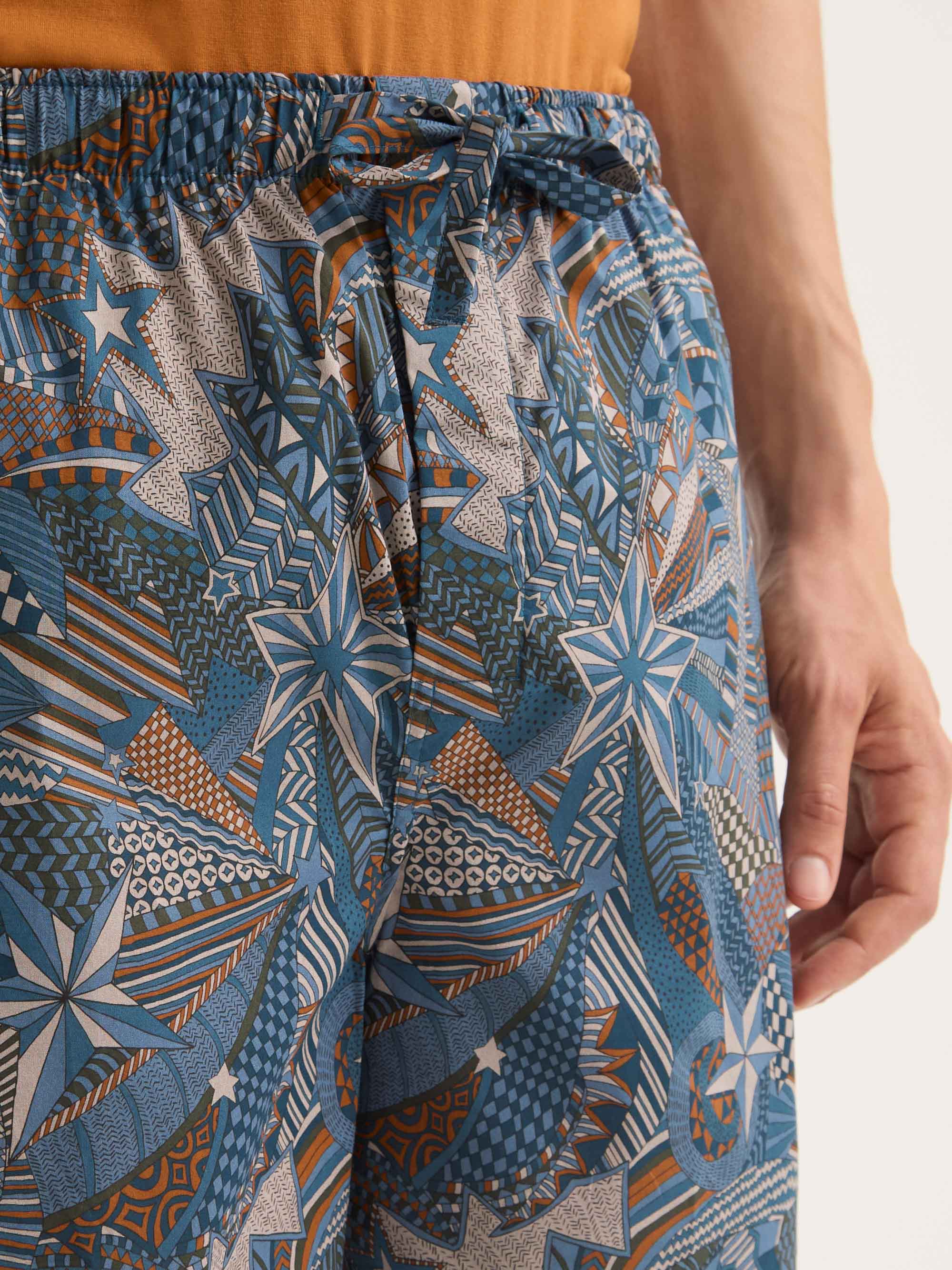Men's Lounge Shorts Cotton Batiste Multicolour Celebration Print - Image 5