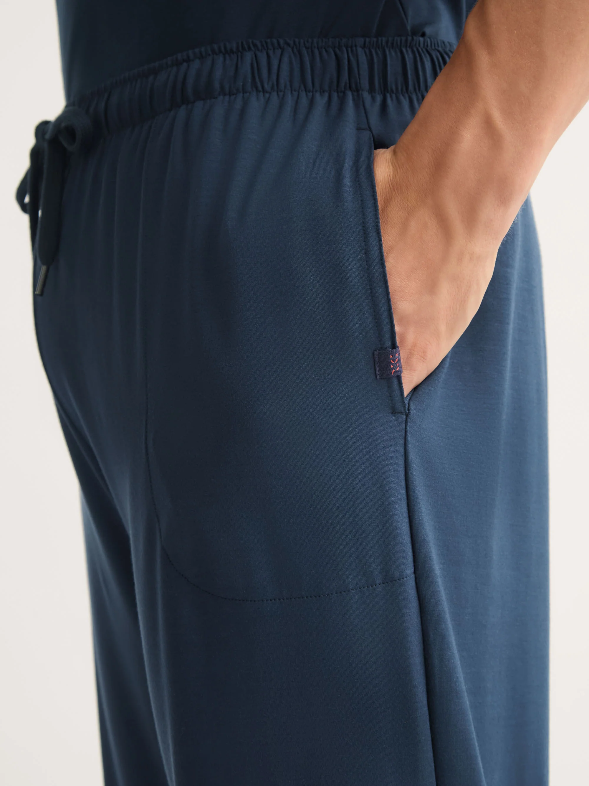 Men's Lounge Trousers Basel Micro Modal Stretch Navy - Image 5