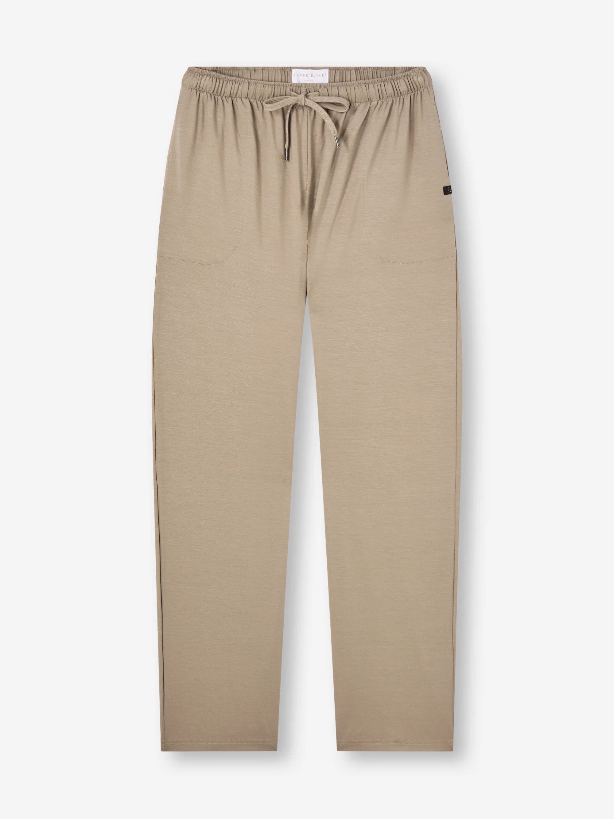 Men's Lounge Trousers Basel Micro Modal Stretch Taupe - Image 4