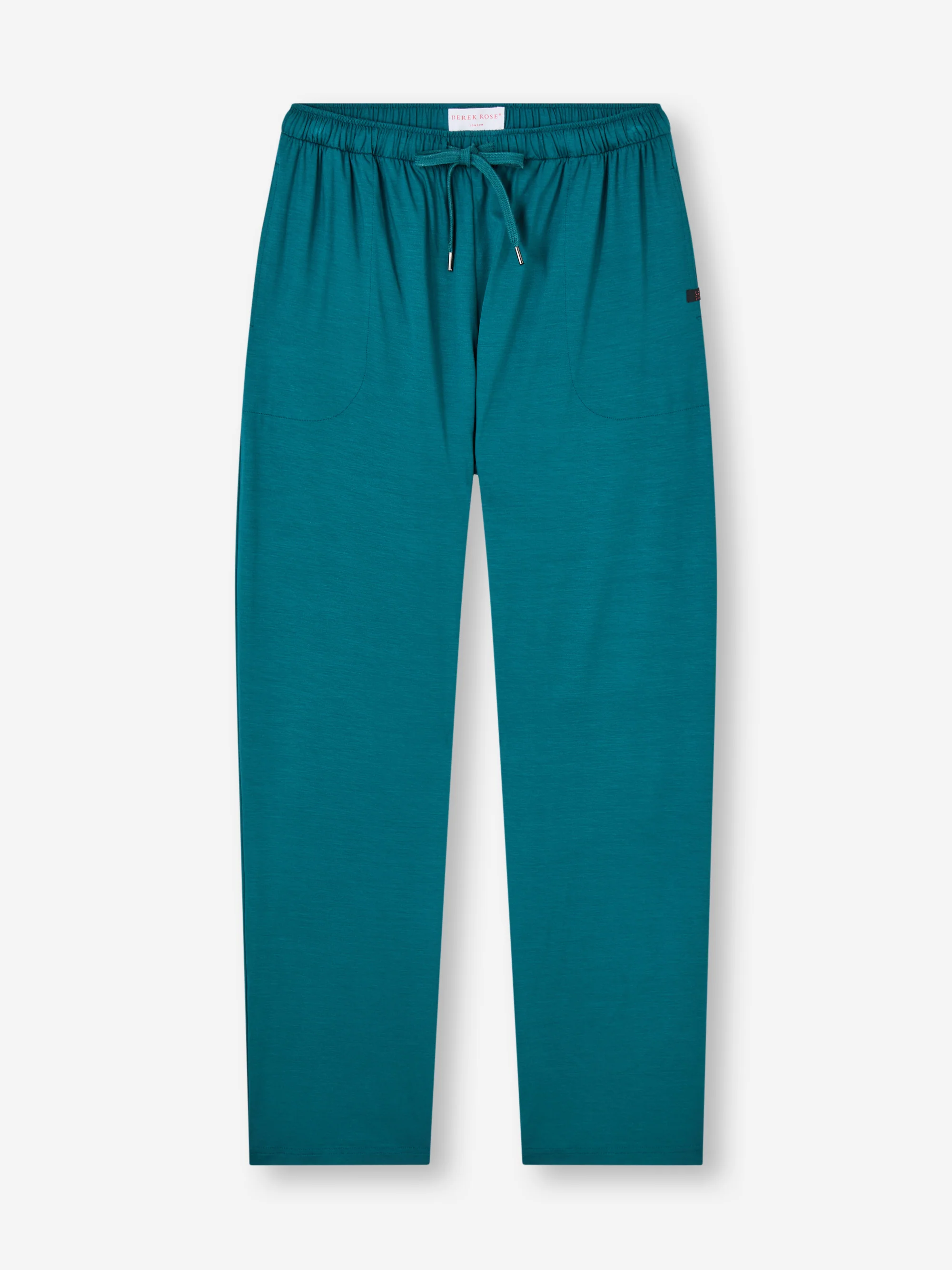 Men's Lounge Trousers Basel Micro Modal Stretch Teal - Image 4