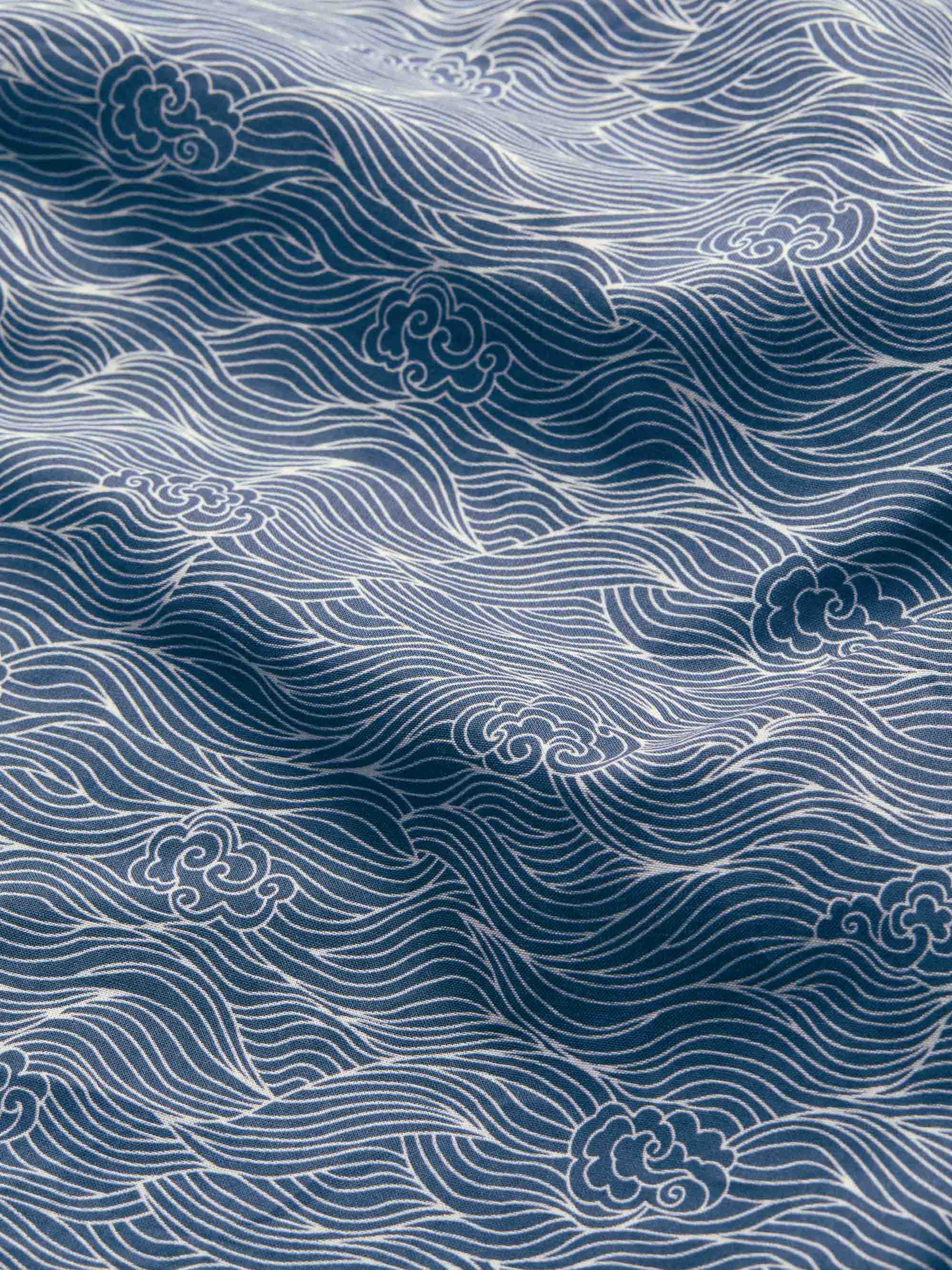 Men's Lounge Trousers Cotton Batiste Navy Blue Night Sky Print - Image 6