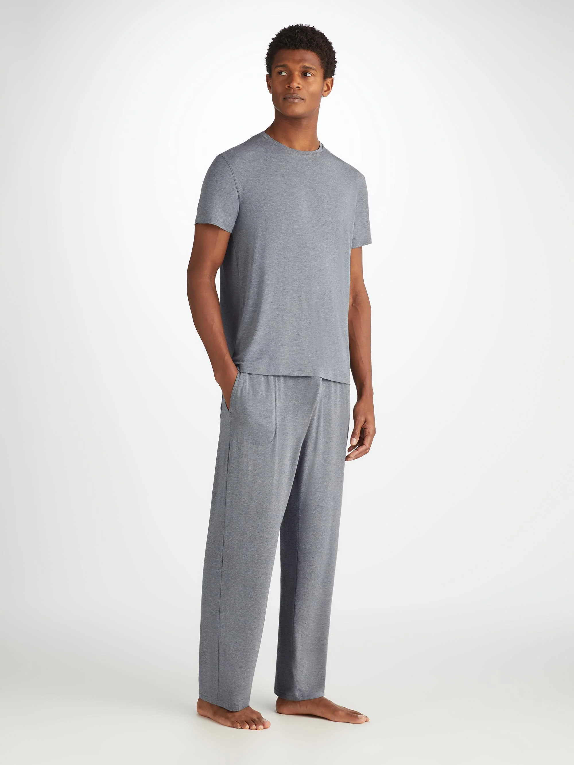 Men's Lounge Trousers Marlowe Micro Modal Stretch Charcoal - Image 2