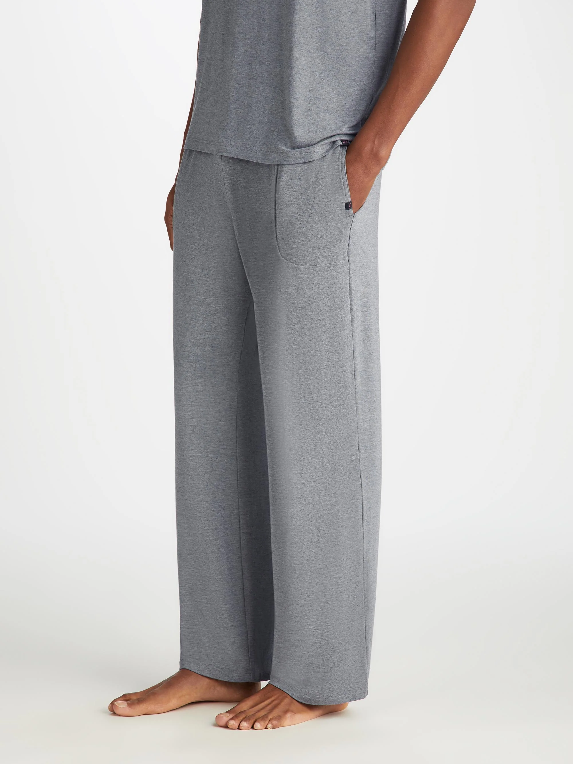 Men's Lounge Trousers Marlowe Micro Modal Stretch Charcoal - Image 3