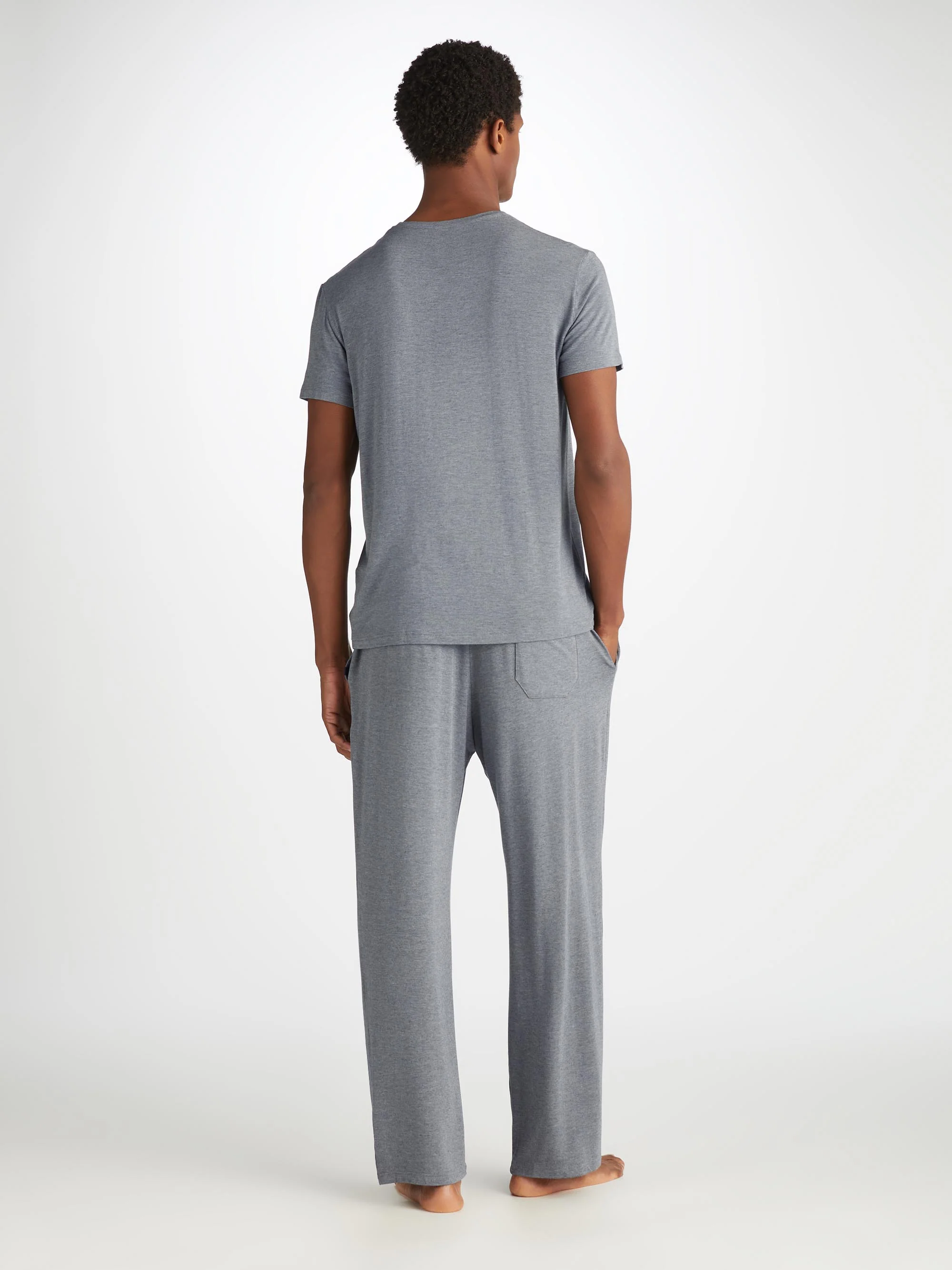 Men's Lounge Trousers Marlowe Micro Modal Stretch Charcoal - Image 4