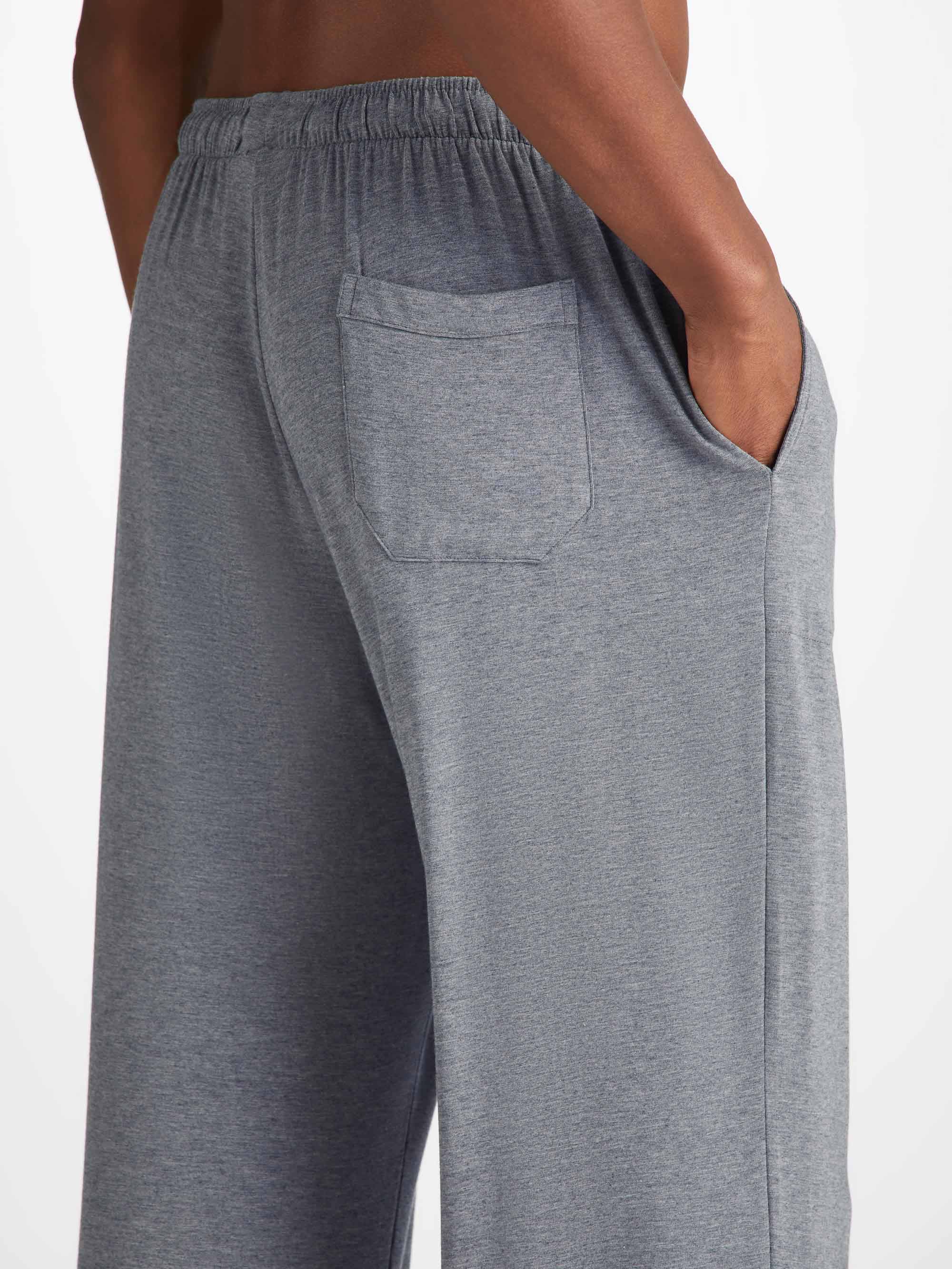 Men's Lounge Trousers Marlowe Micro Modal Stretch Charcoal - Image 6