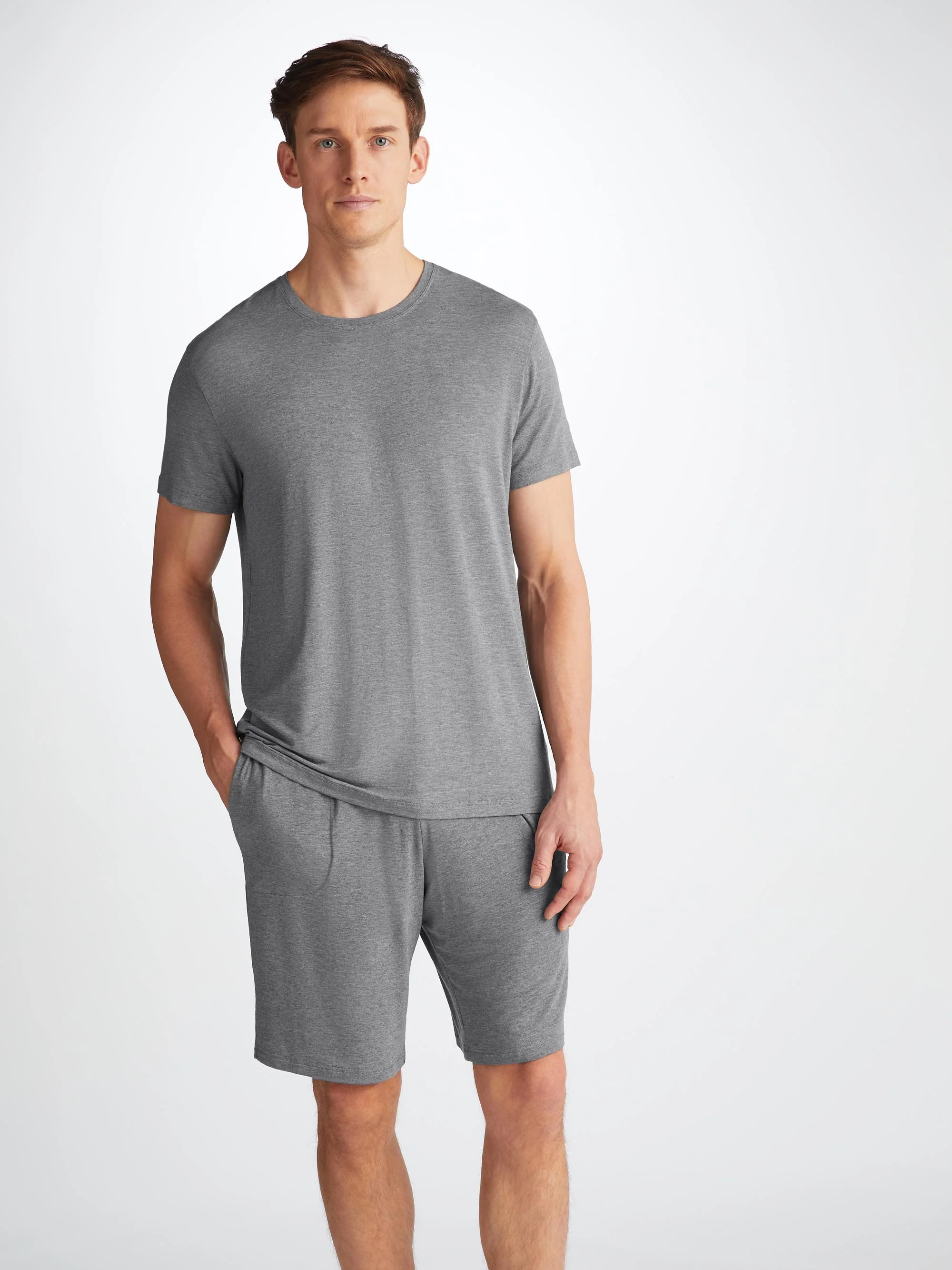 Men's Marlowe T-Shirt and Lounge Shorts Charcoal Set - Image 3