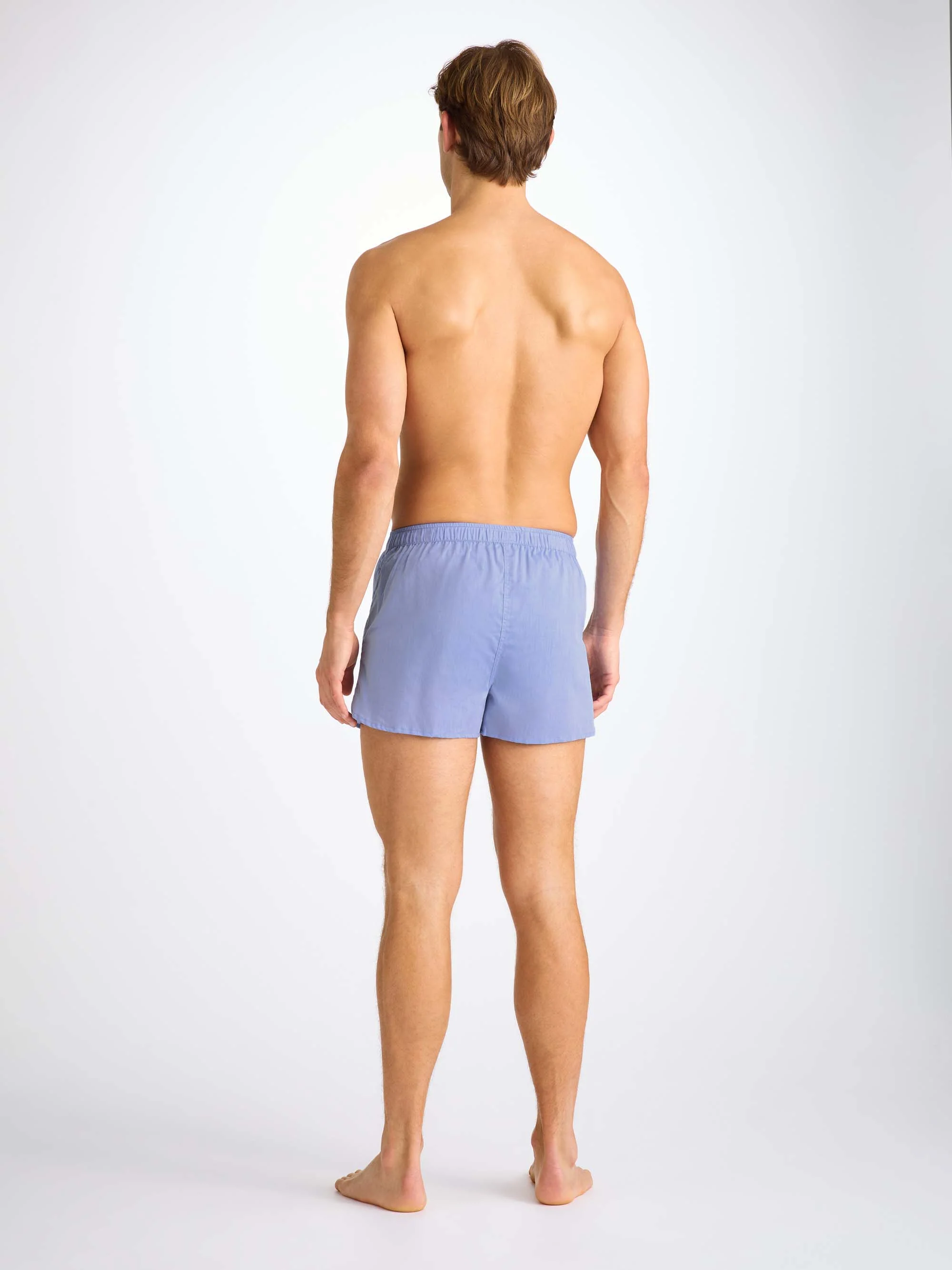 Men's Modern Fit Boxers Amalfi Cotton Batiste Blue - Image 4