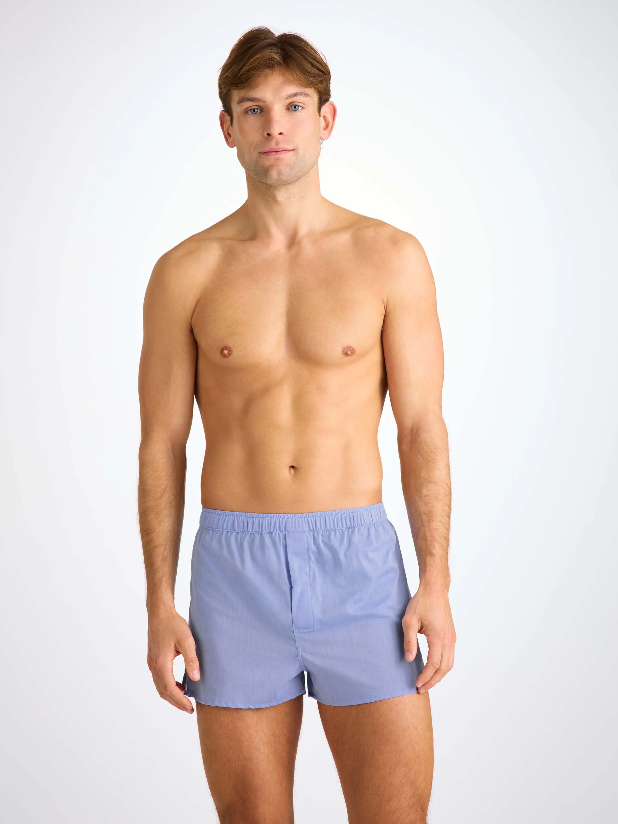 Men's Modern Fit Boxers Amalfi Cotton Batiste Blue - Image 5
