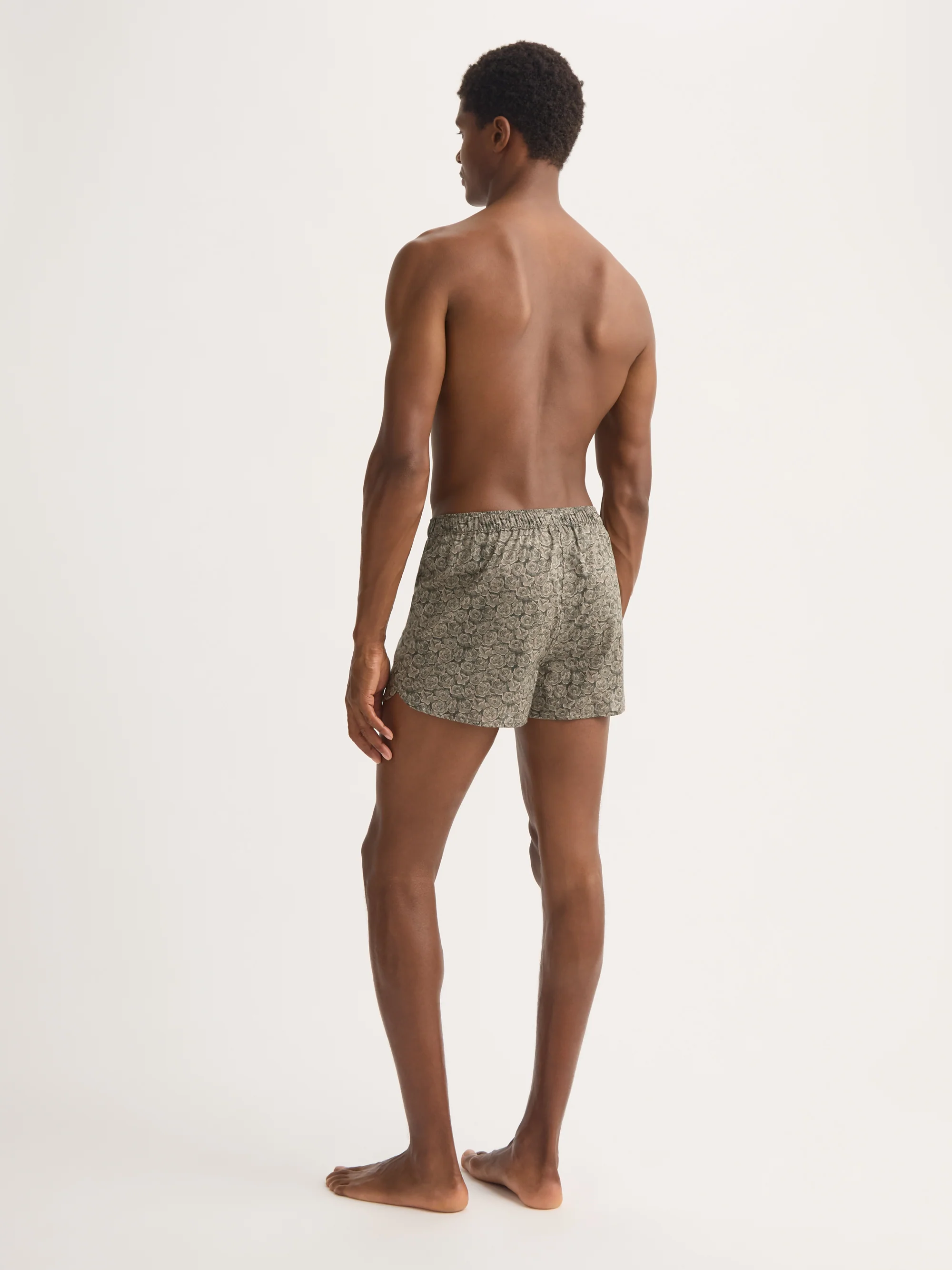Men's Modern Fit Boxers Cotton Batiste Camo Green Rose Print - Image 4