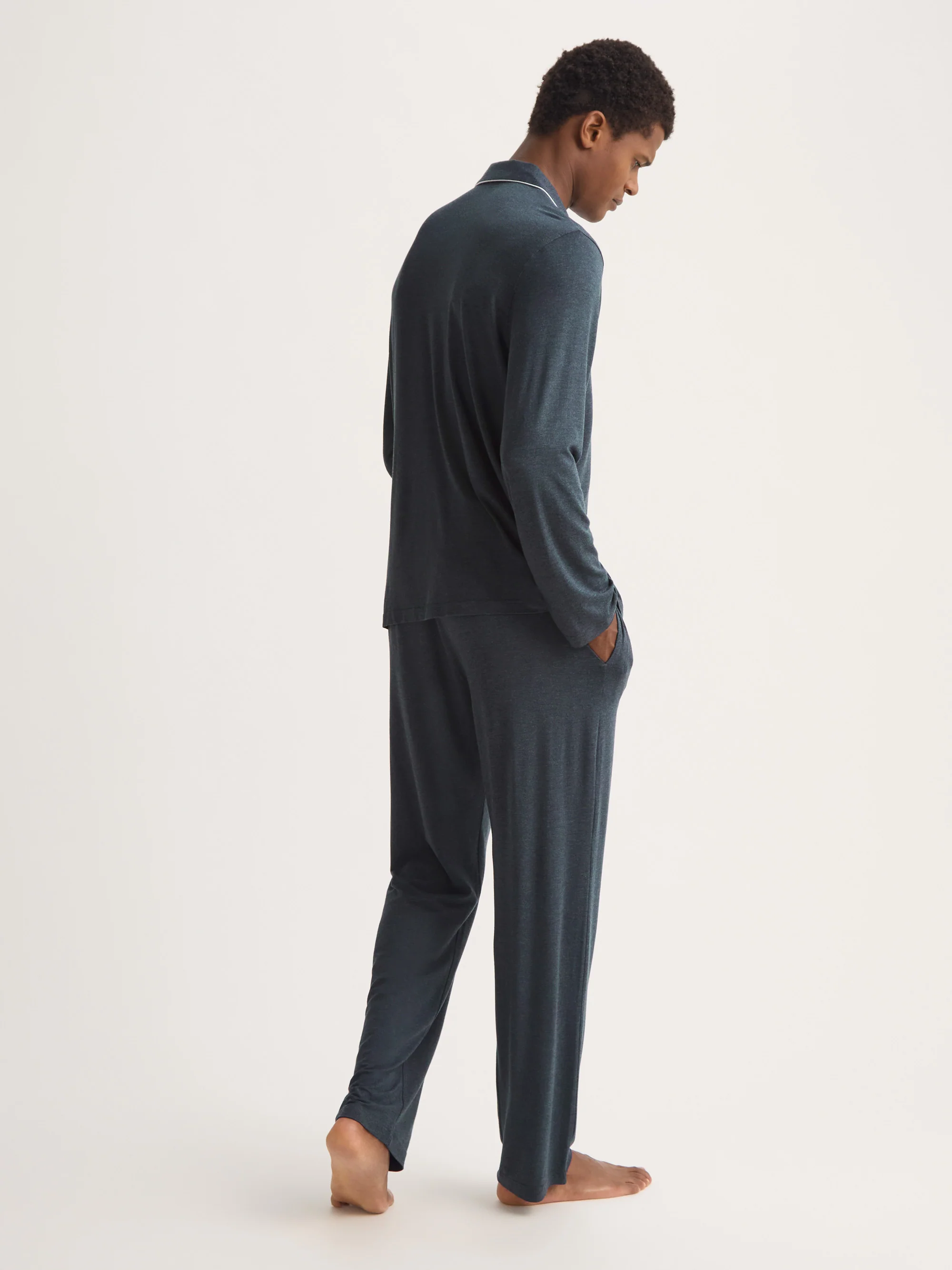 Men's Pyjamas Marlowe Micro Modal Stretch Anthracite - Image 3
