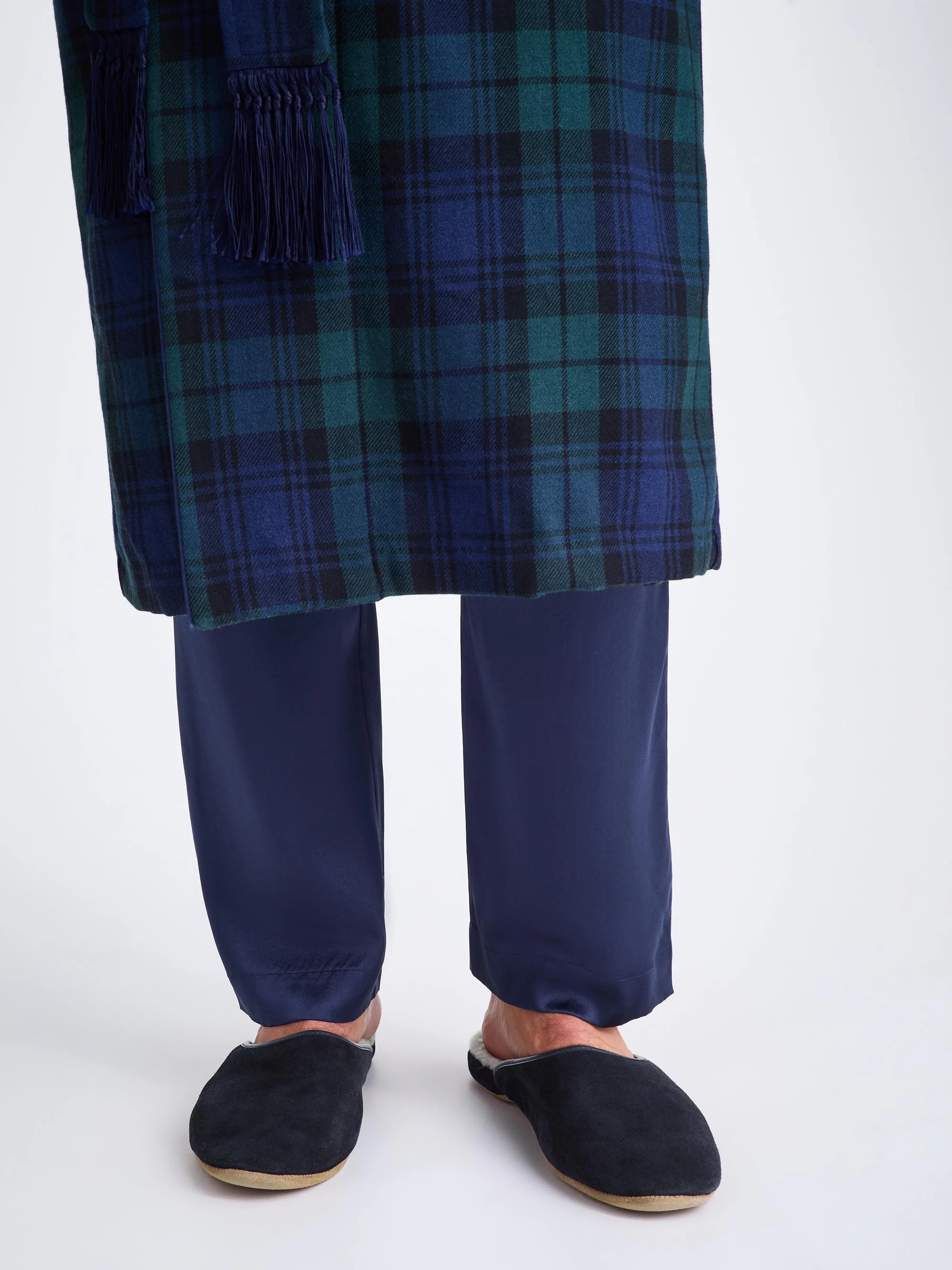 Men's Mule Slippers Douglas Suede Sheepskin Navy - Image 5