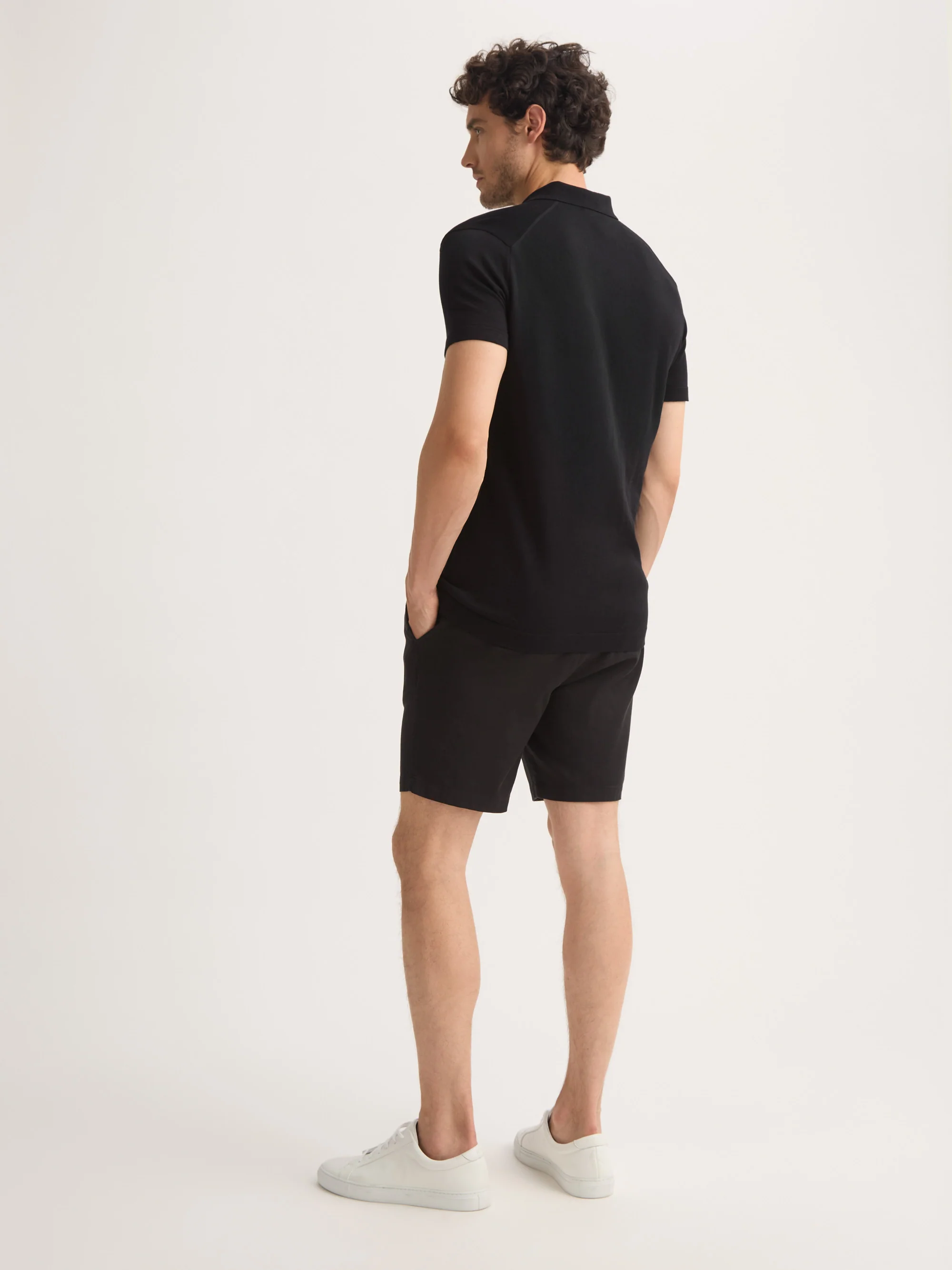 Men's Polo Shirt Jacob Sea Island Cotton Black - Image 3