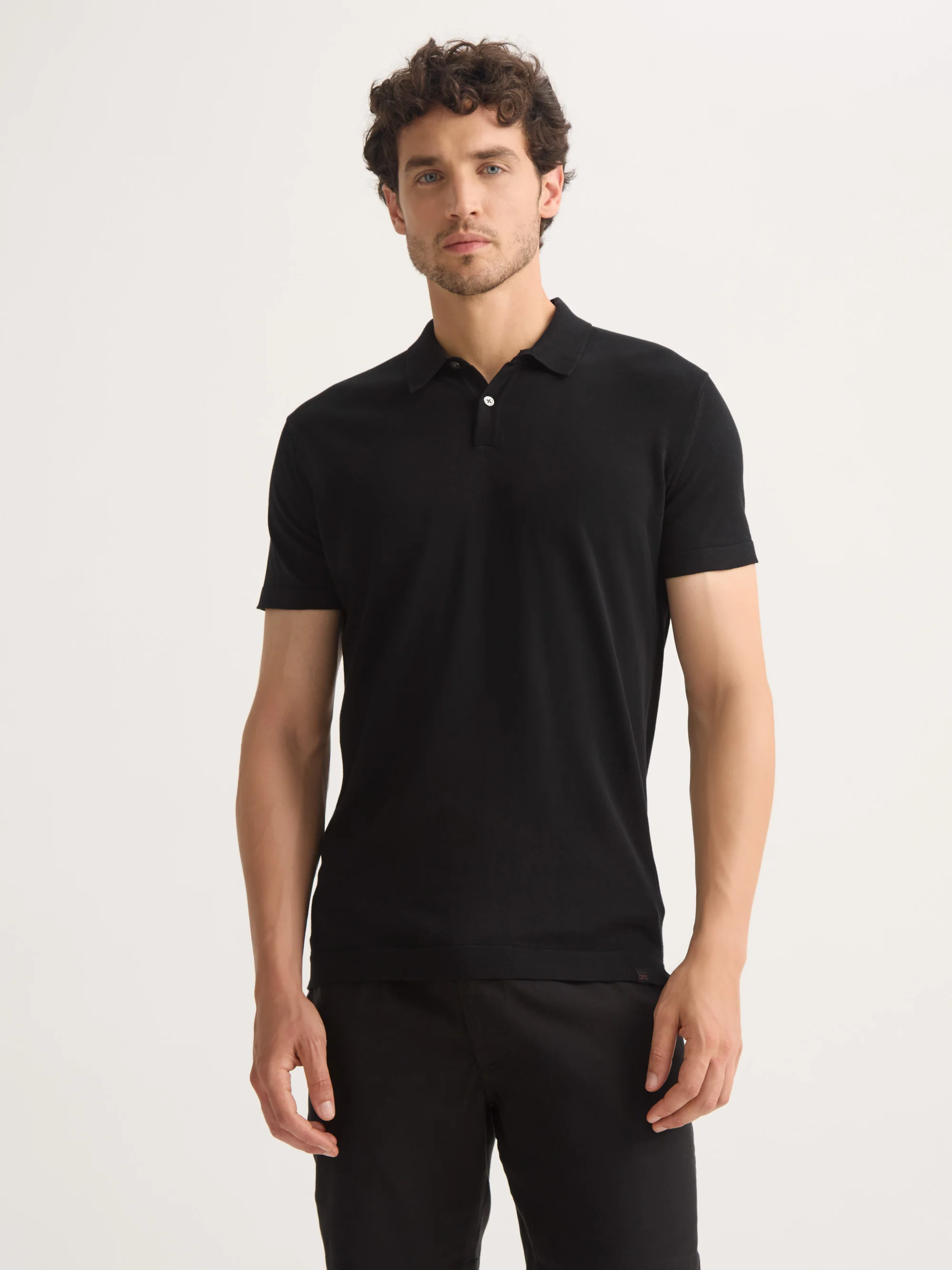 Men's Polo Shirt Jacob Sea Island Cotton Black - Image 5