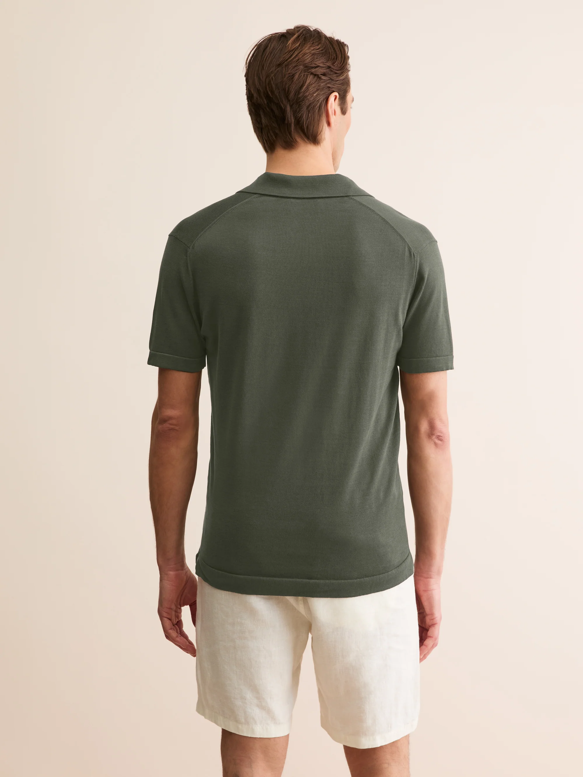Men's Polo Shirt Jacob Sea Island Cotton Khaki - Image 3