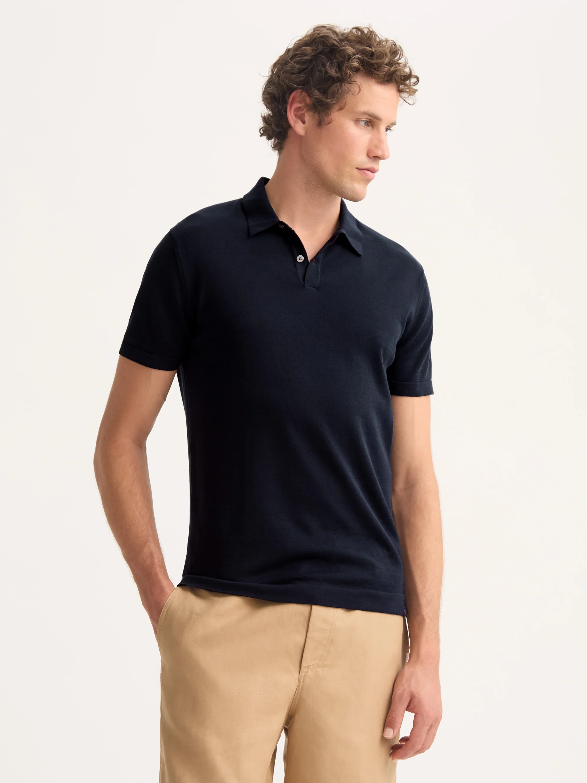 Men's Polo Shirt Jacob Sea Island Cotton Navy - Image 7