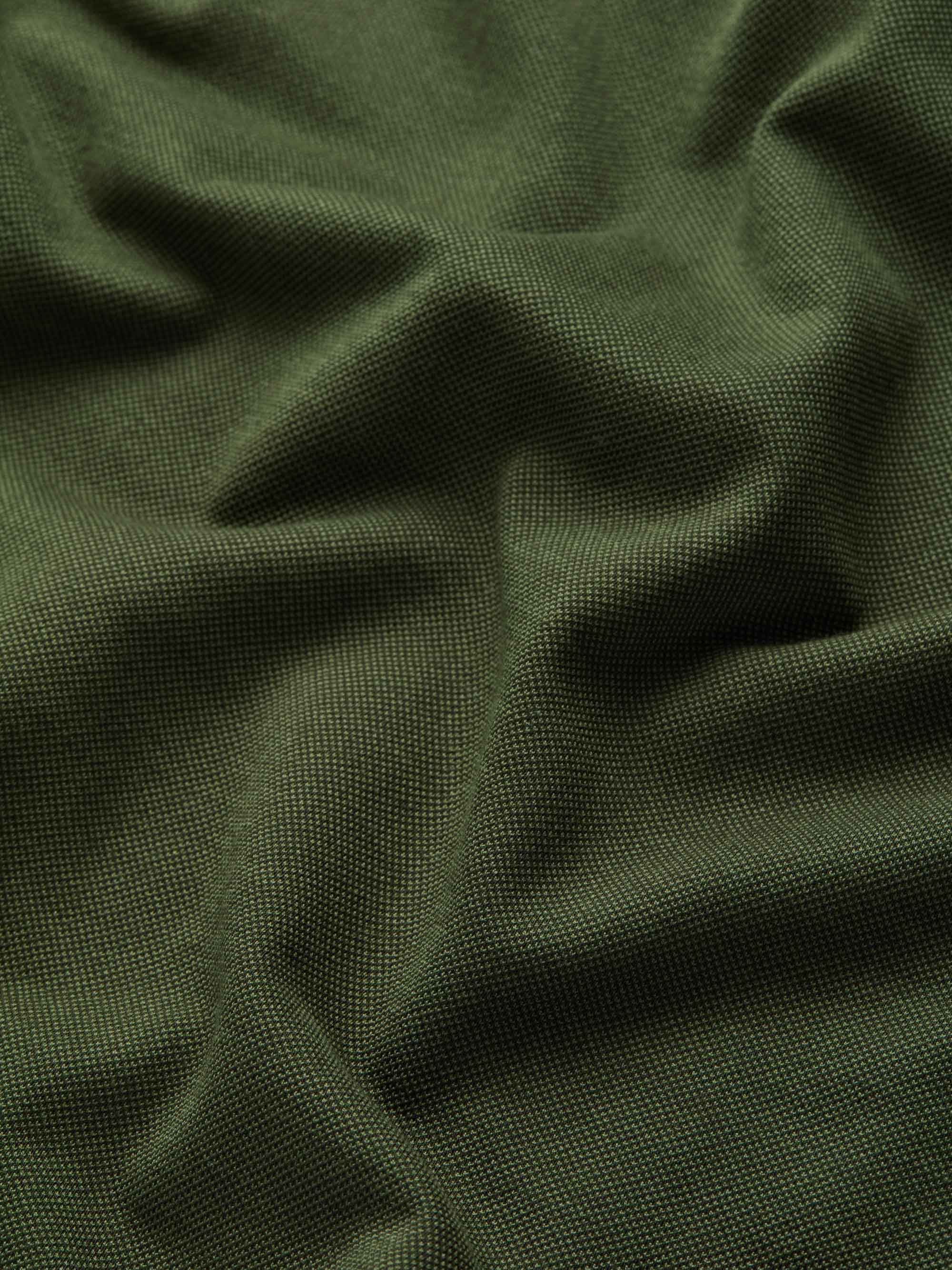 Men's Polo Shirt Ramsay Pique Cotton Lyocell Green - Image 6