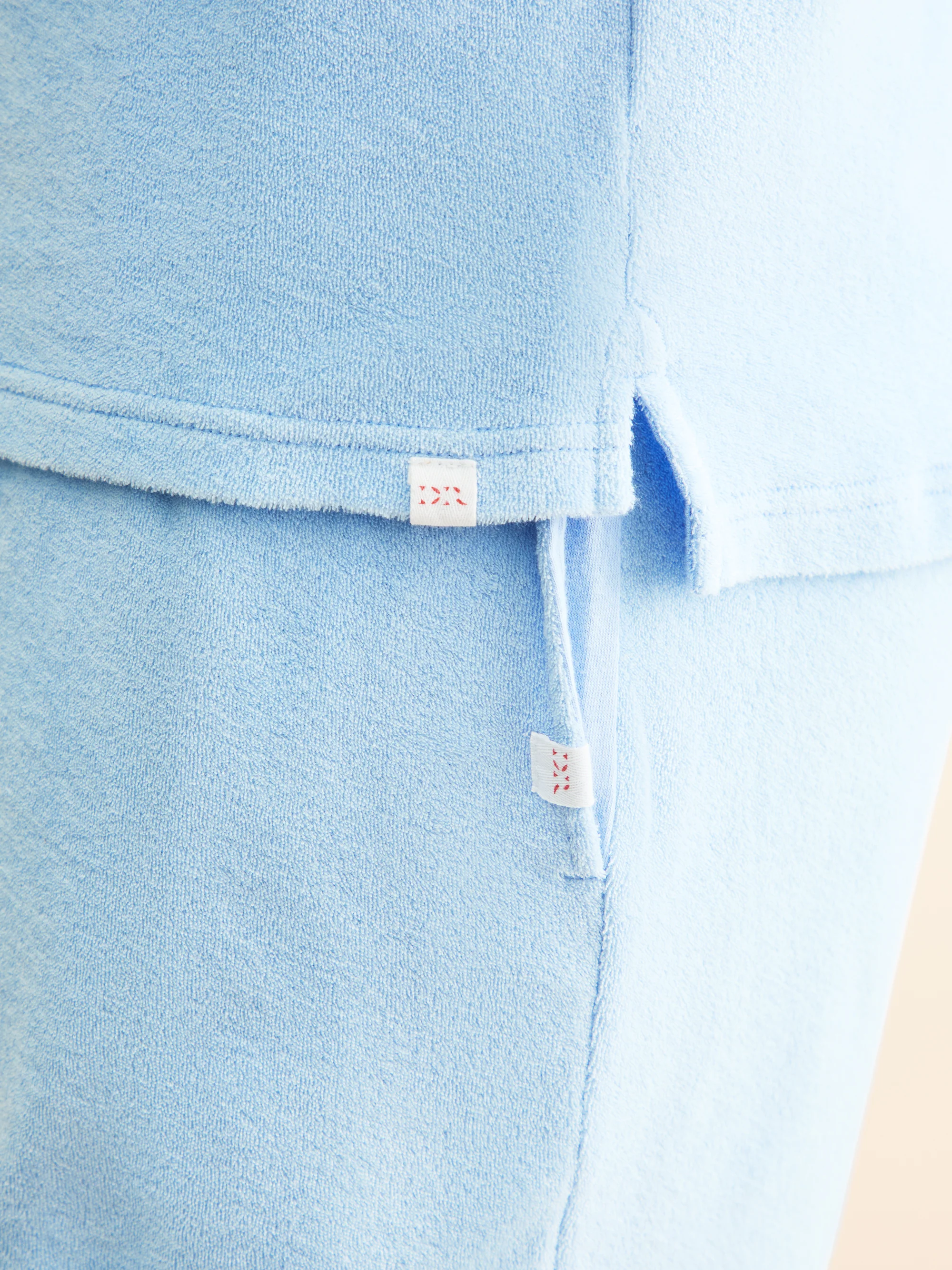 Men's Polo Shirt Teddy Cotton Towelling Light Blue - Image 4