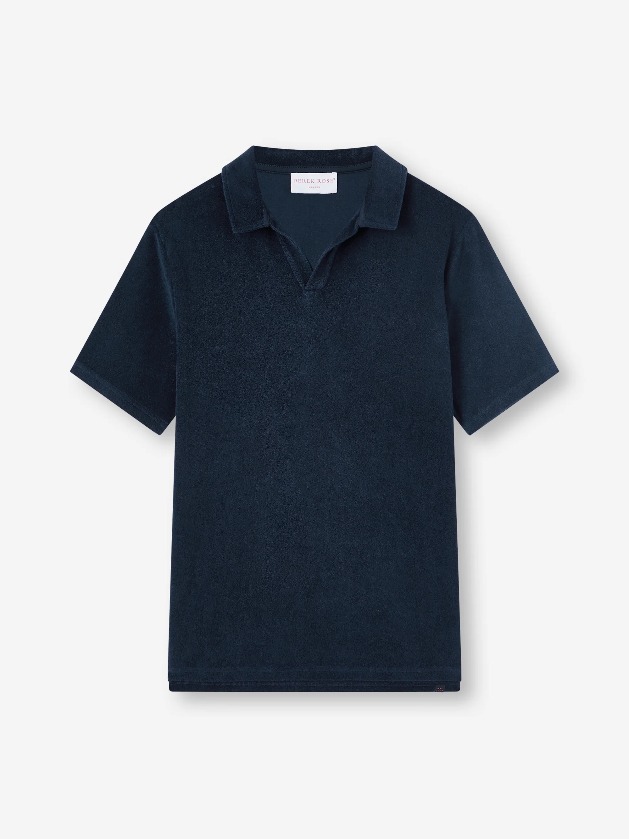 Men's Polo Shirt Teddy Cotton Towelling Navy Blue - Image 6