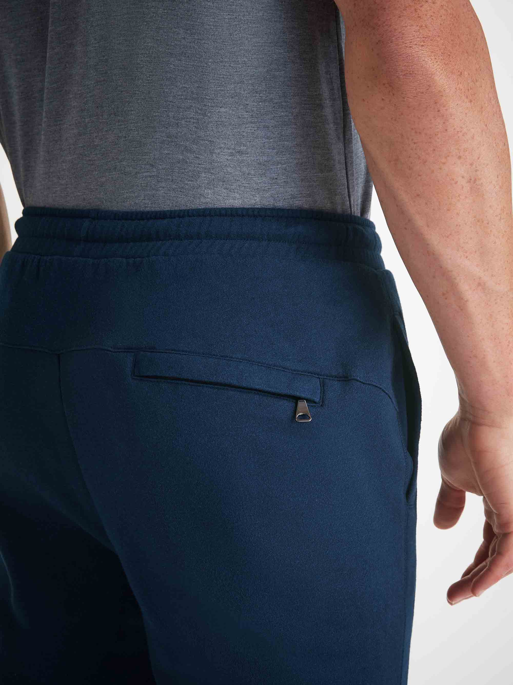 Men's Pullover Hoodie and Sweatpants Quinn Cotton Modal Navy - Image 4