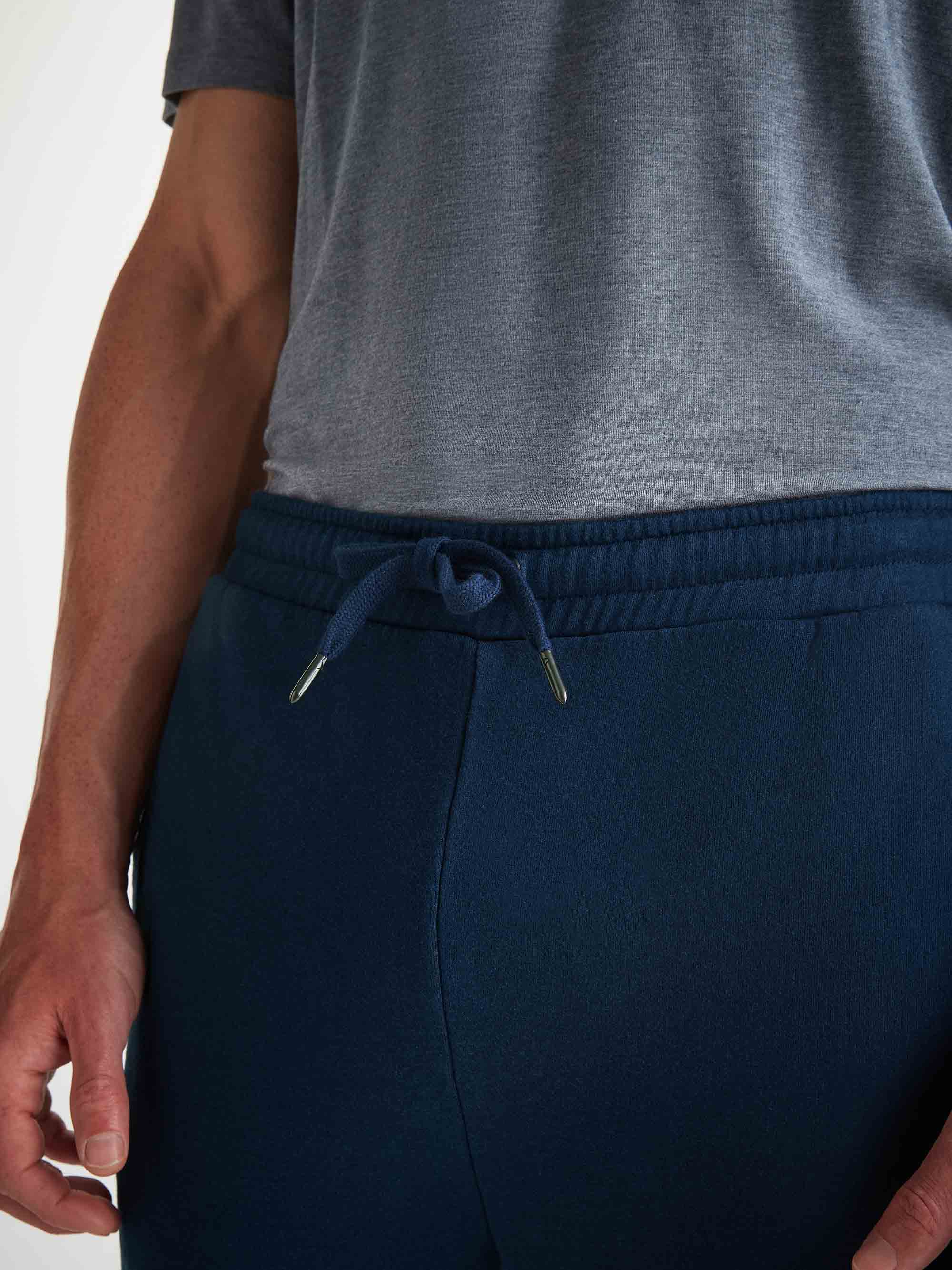 Men's Pullover Hoodie and Sweatpants Quinn Cotton Modal Navy - Image 5