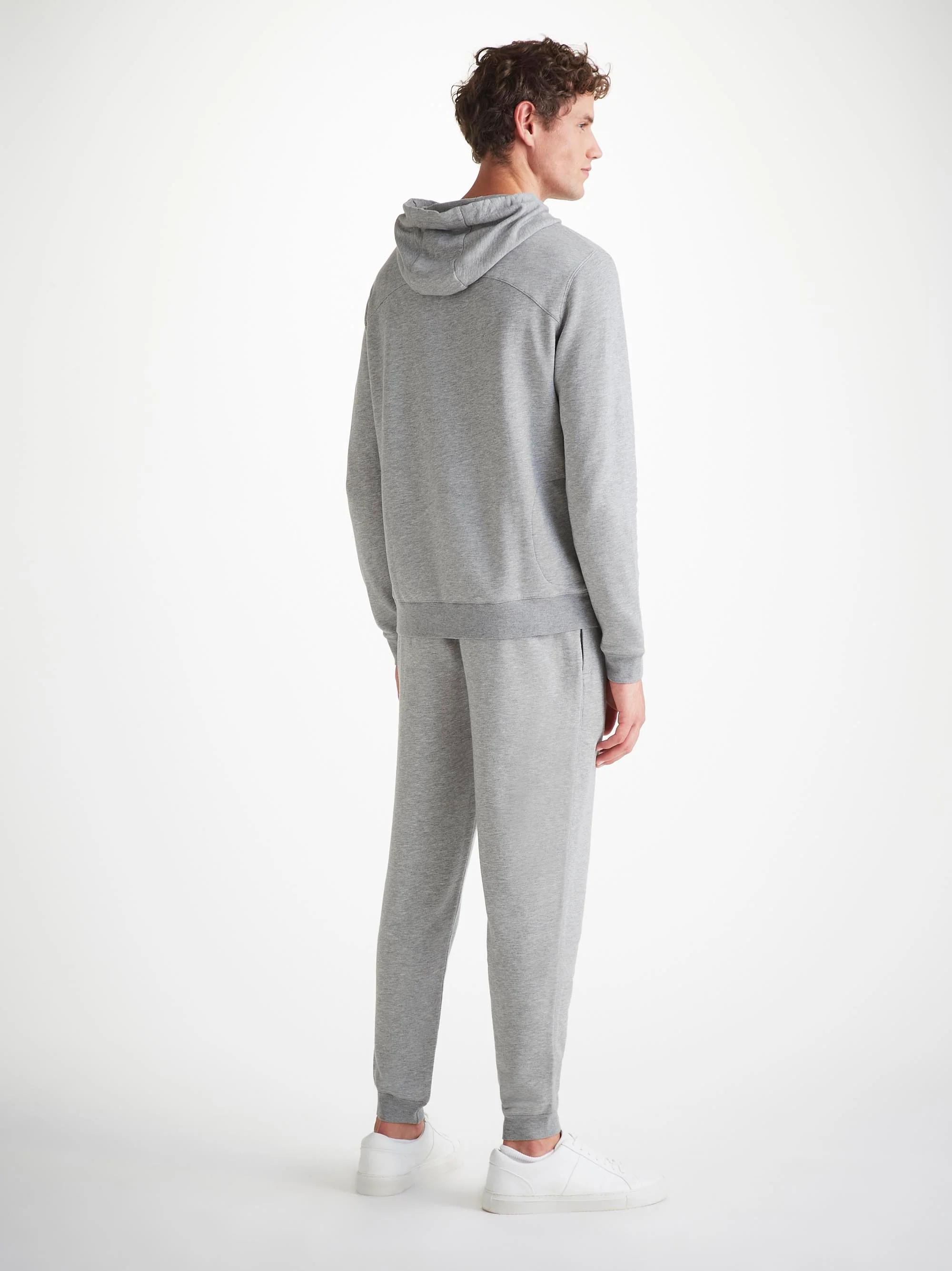 Men's Pullover Hoodie and Sweatpants Quinn Micro Modal Silver - Image 2