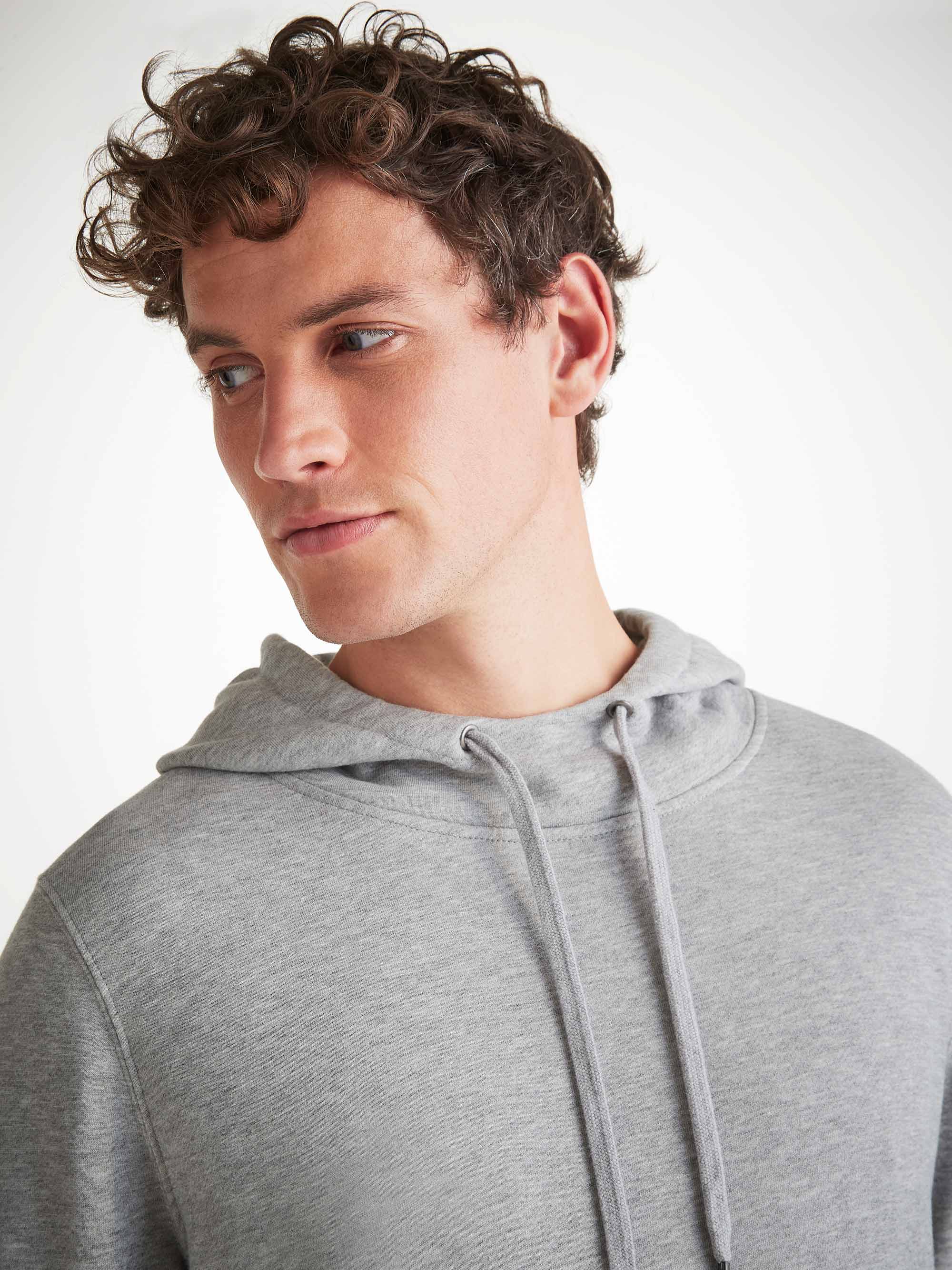 Men's Pullover Hoodie and Sweatpants Quinn Micro Modal Silver - Image 5