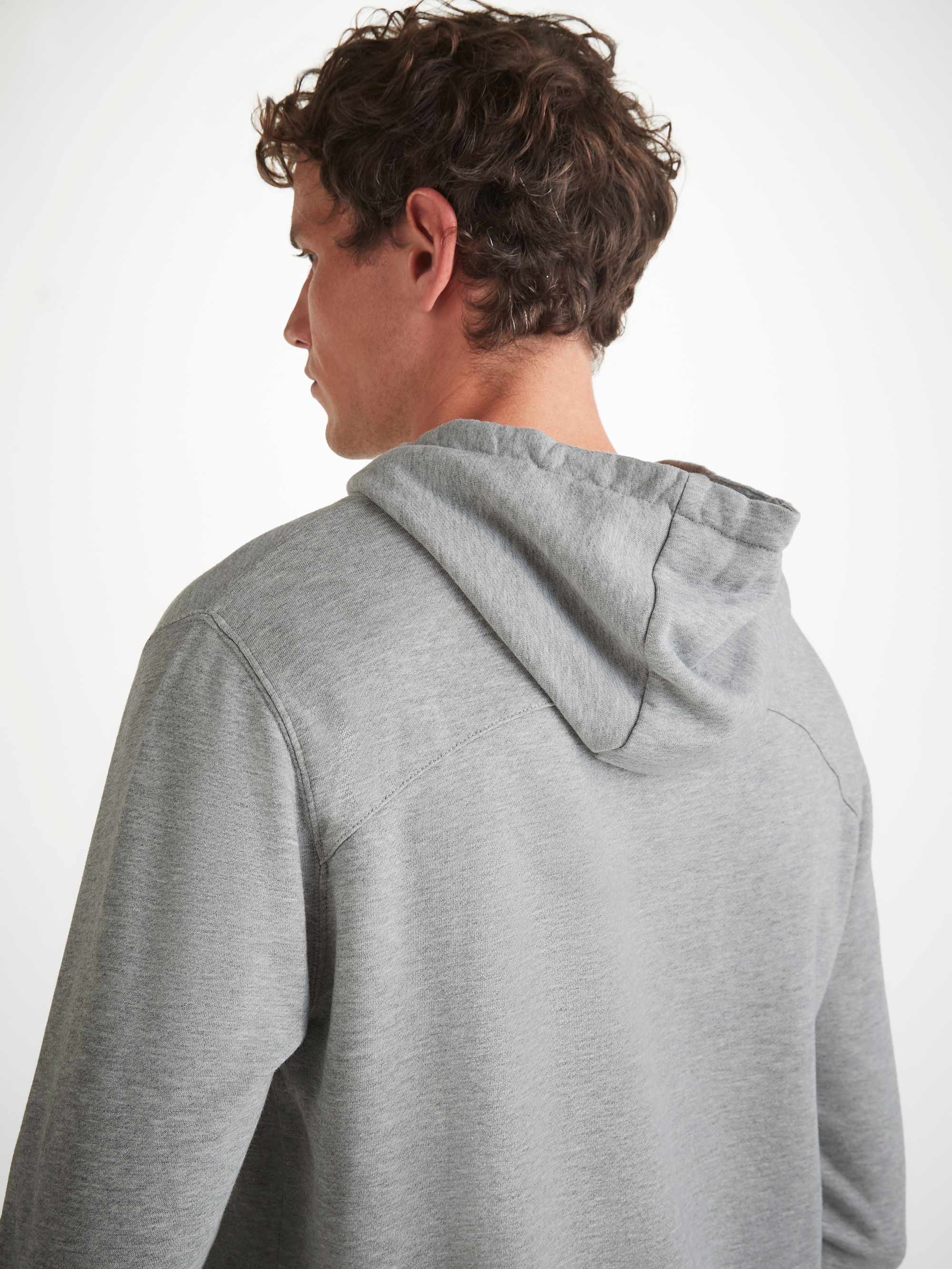 Men's Pullover Hoodie and Sweatpants Quinn Micro Modal Silver - Image 7