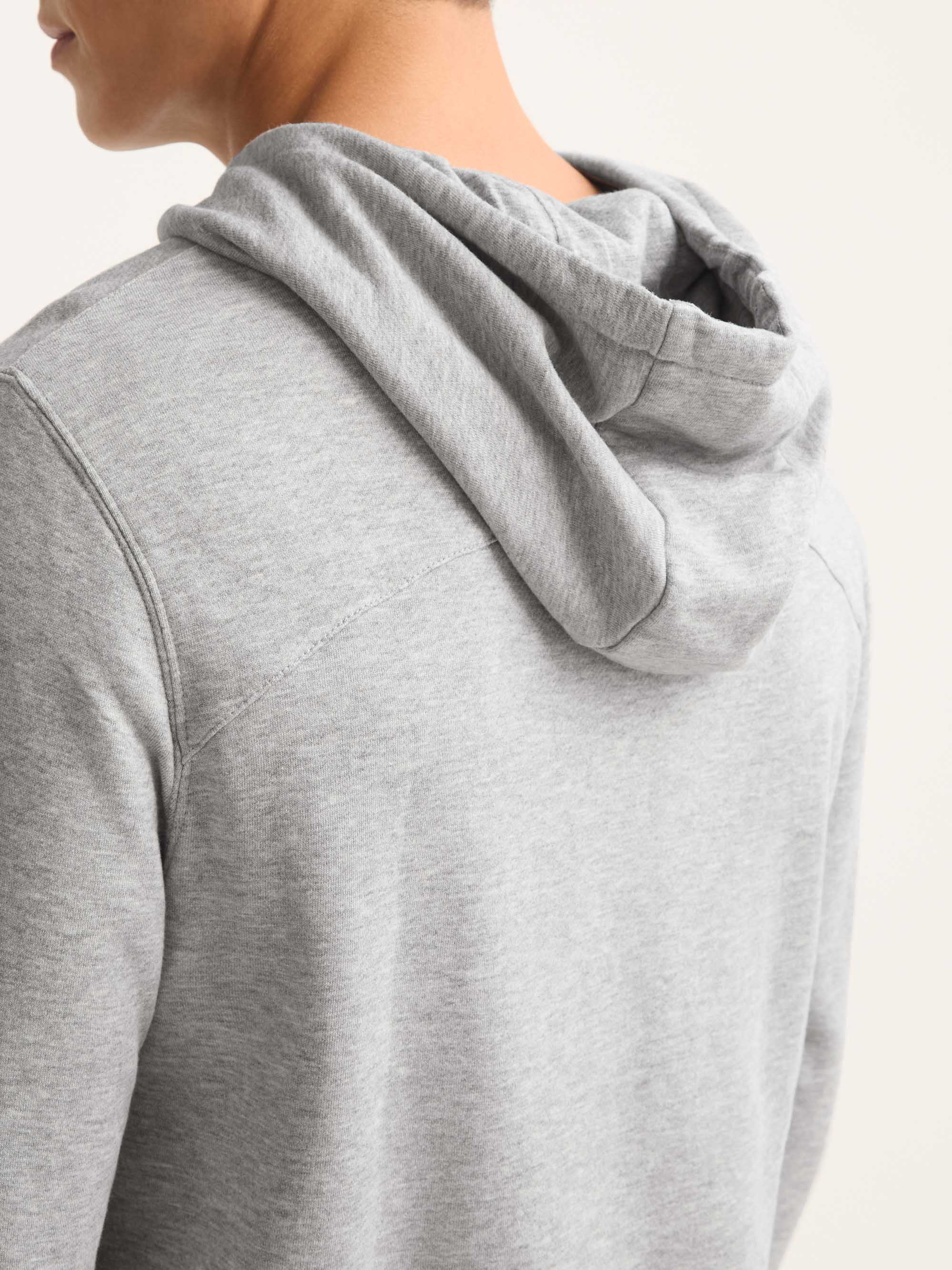 Men's Pullover Hoodie Quinn Cotton Modal Silver - Image 5